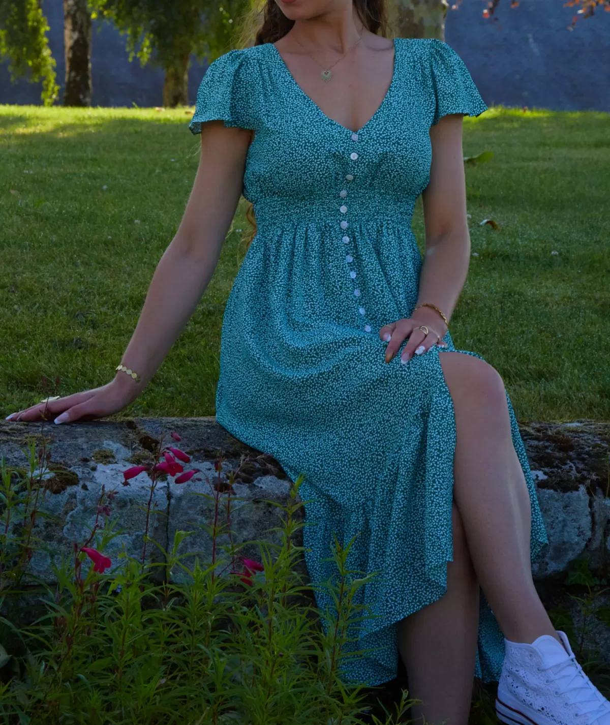 La boutique de Lilie Robes>ROBE TAISSA LONGUE Vert
