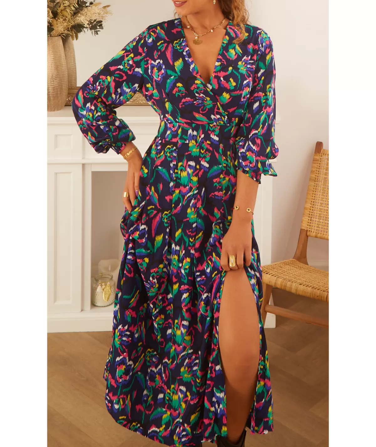 La boutique de Lilie Robes>ROBE TAMARA LONGUE Marine