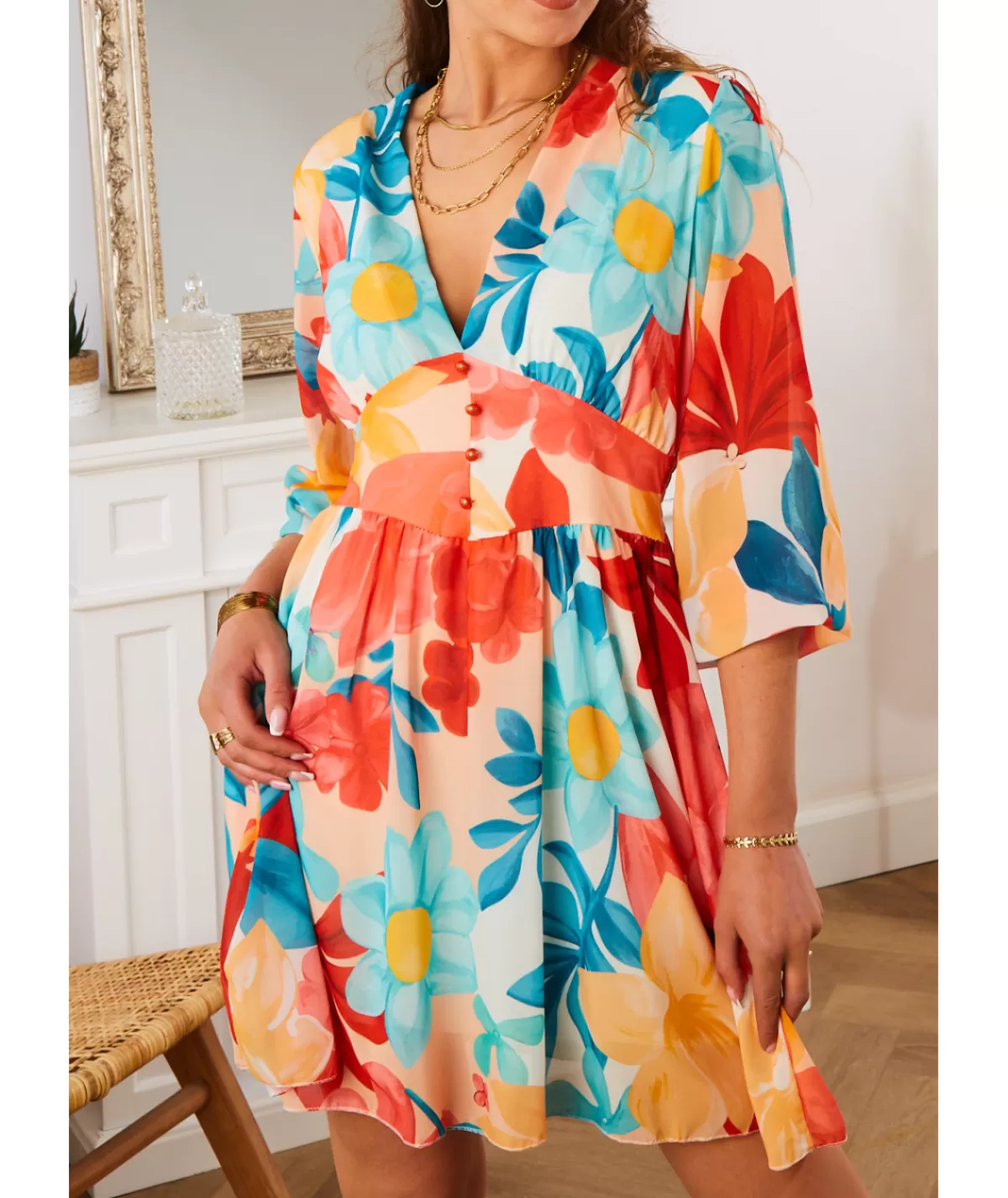 La boutique de Lilie Robes>ROBE VIVIANE Bleu