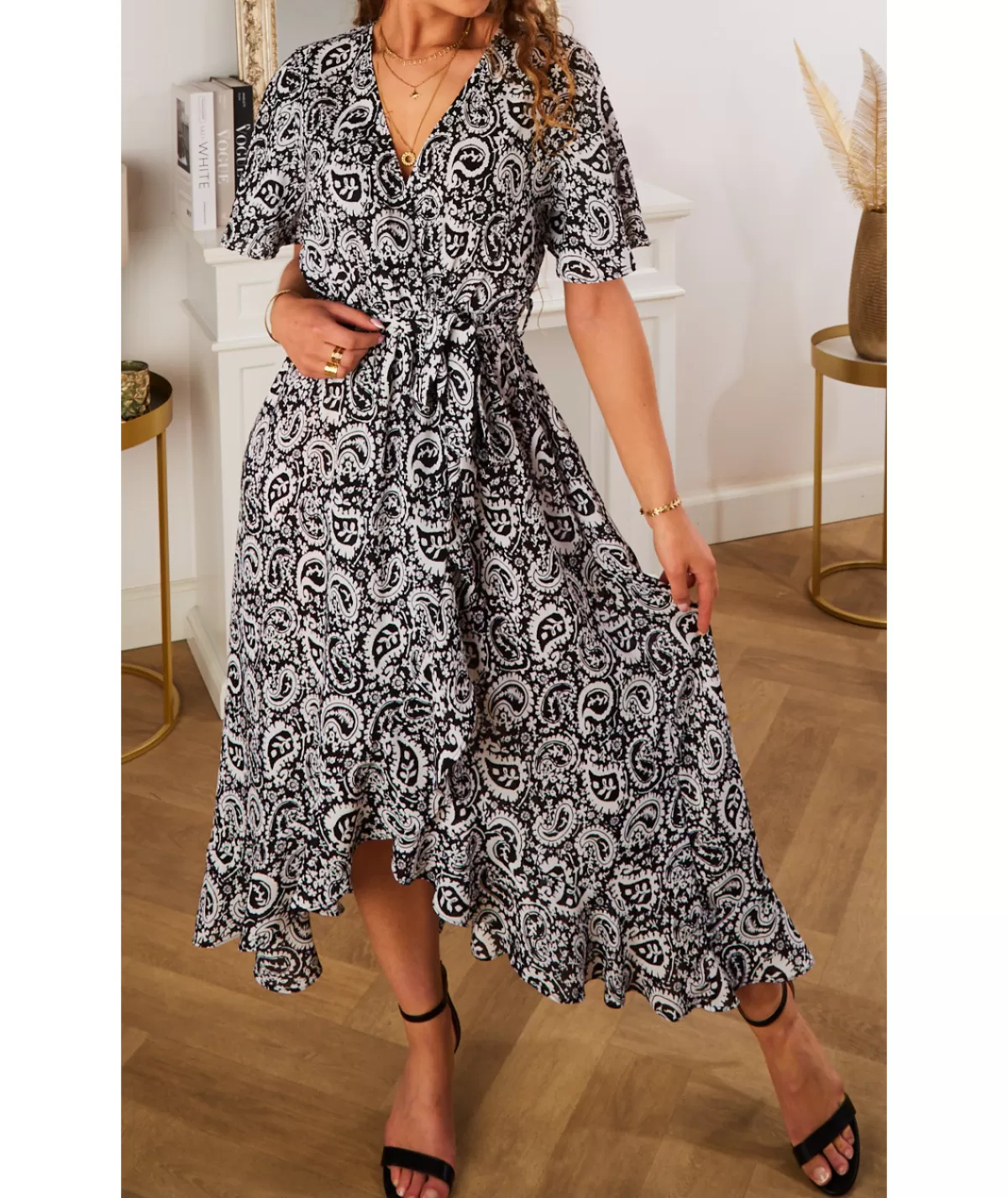 La boutique de Lilie Robes>ROBE WAIDA LONGUE Noir