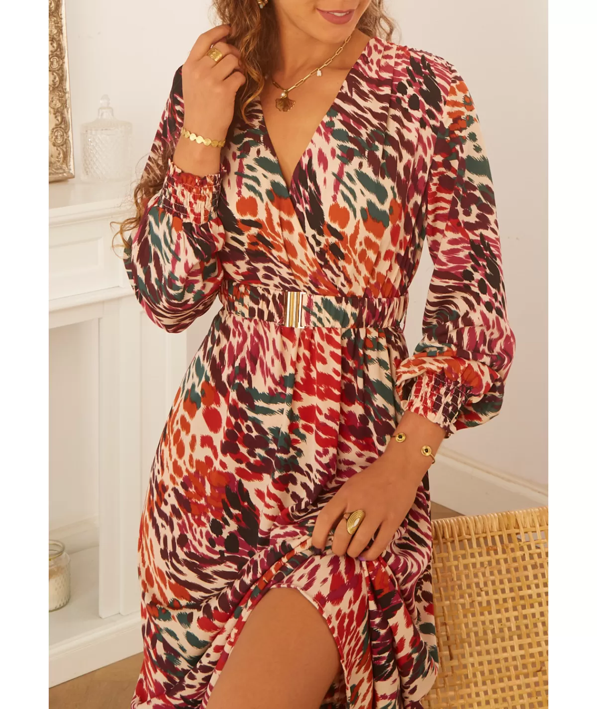 La boutique de Lilie Robes>ROBE YOLA LONGUE Beige