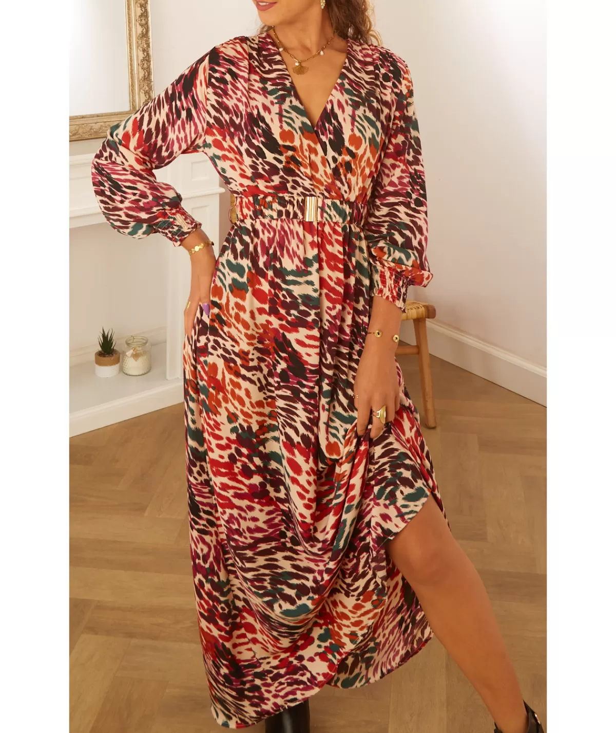 La boutique de Lilie Robes>ROBE YOLA LONGUE Beige
