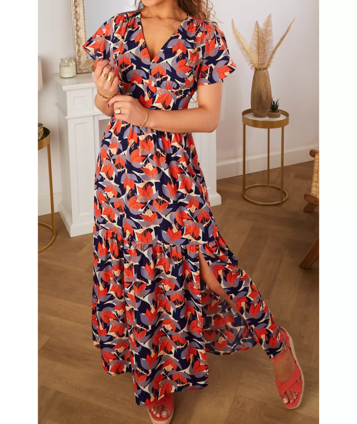 La boutique de Lilie Robes>ROBE YVIA LONGUE Marine