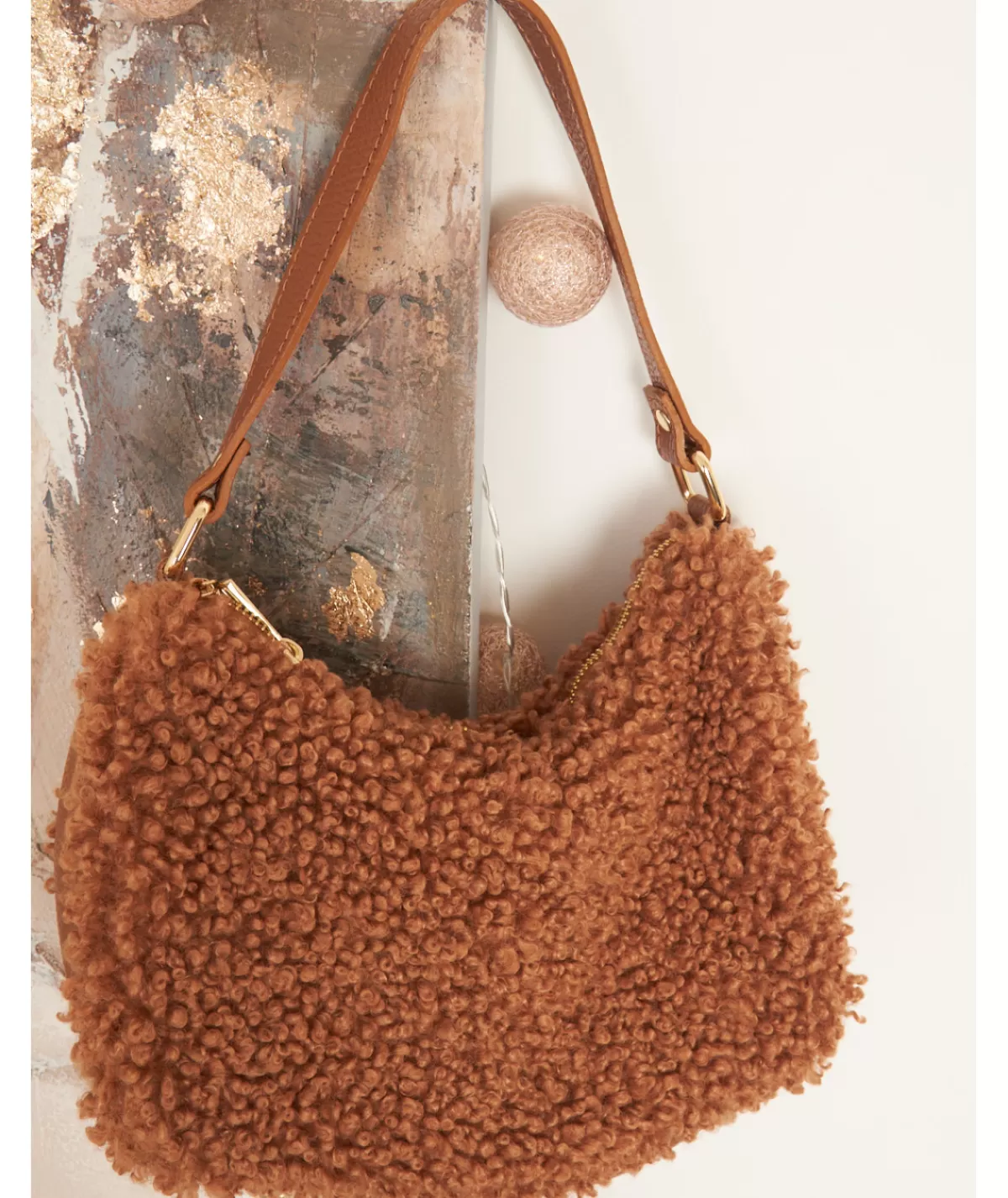 La boutique de Lilie Sacs / Idées Cadeaux>SAC EN CUIR SAMIA Camel