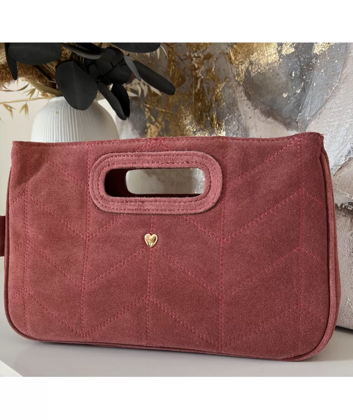 La boutique de Lilie Sacs / Idées Cadeaux>SAC JEREMYA CUIR Vieuxrose