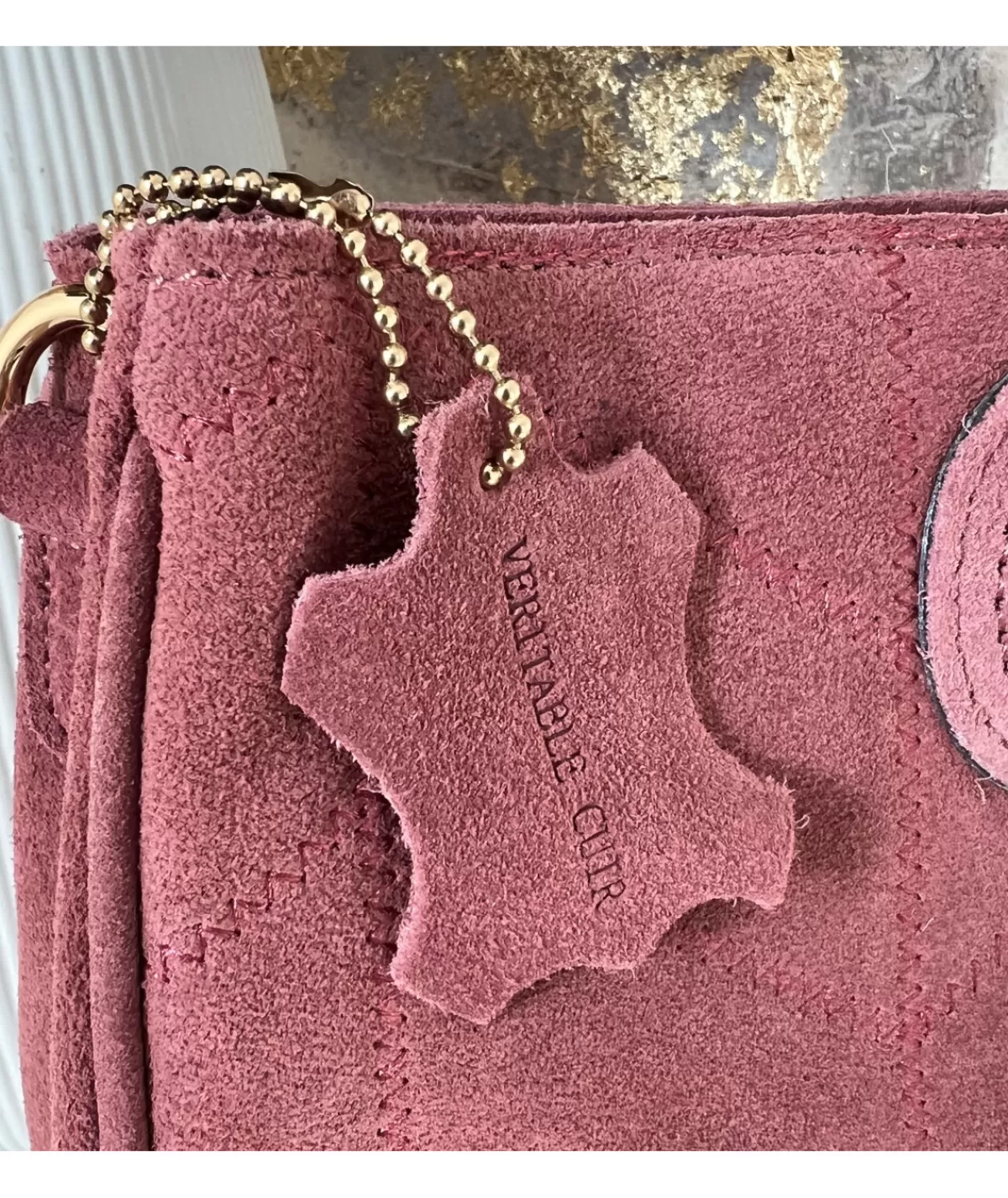 La boutique de Lilie Sacs / Idées Cadeaux>SAC JEREMYA CUIR Vieuxrose