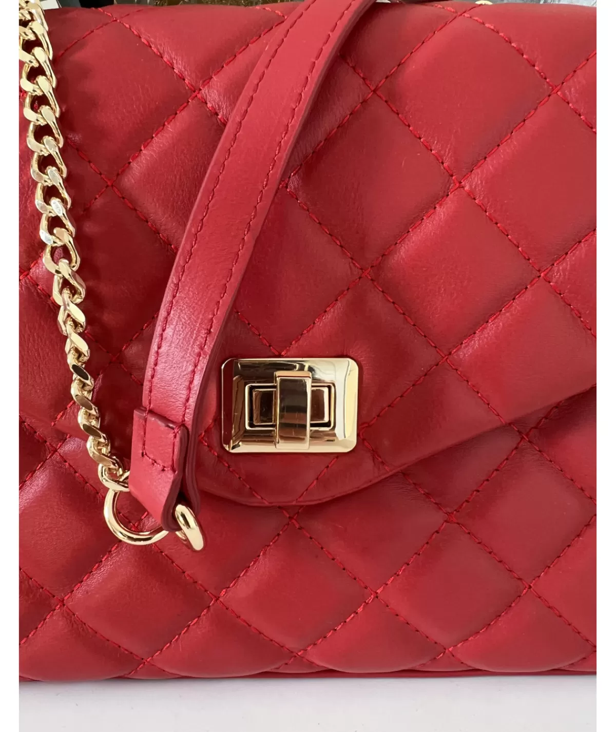 La boutique de Lilie Sacs / Idées Cadeaux>SAC KARINE EN CUIR Rouge