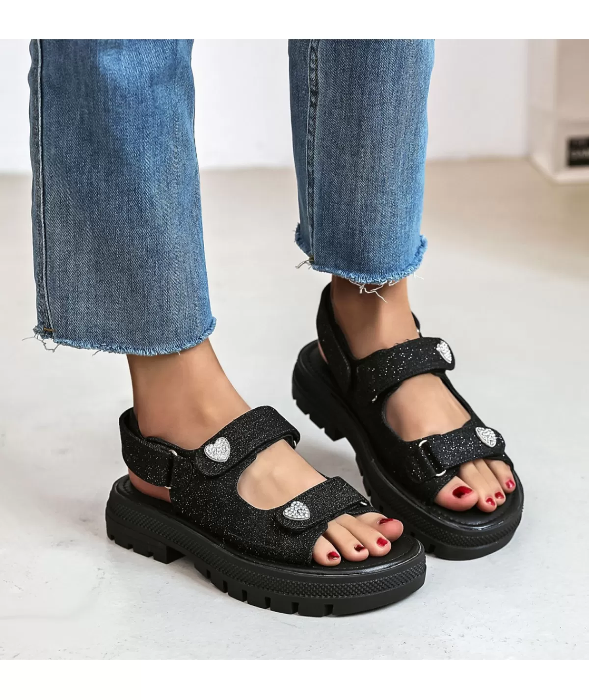 La boutique de Lilie Sandales & Espadrilles>SANDALES EMILIE Noir