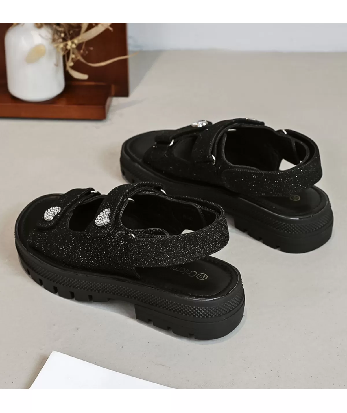 La boutique de Lilie Sandales & Espadrilles>SANDALES EMILIE Noir