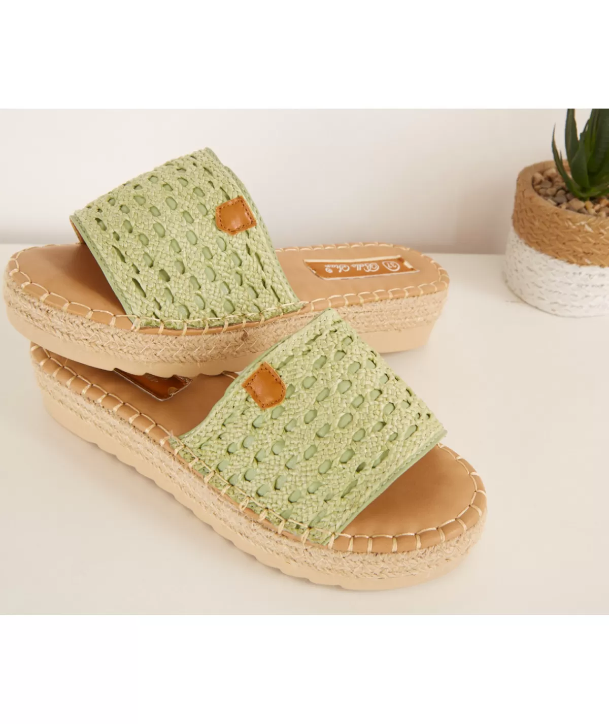 La boutique de Lilie Sandales & Espadrilles>SANDALES ISIA Vert