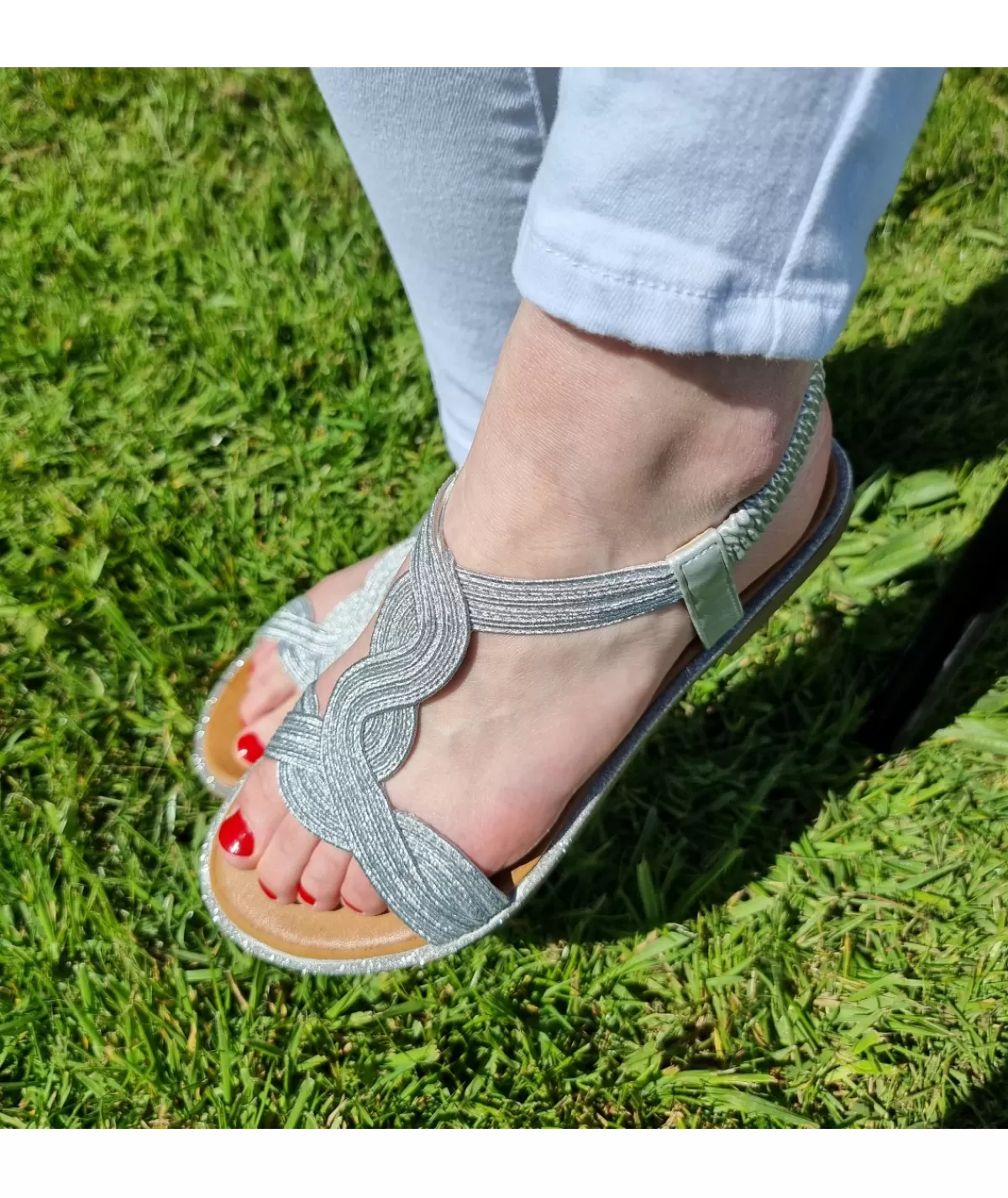 La boutique de Lilie Sandales & Espadrilles>SANDALES MANEA Argente