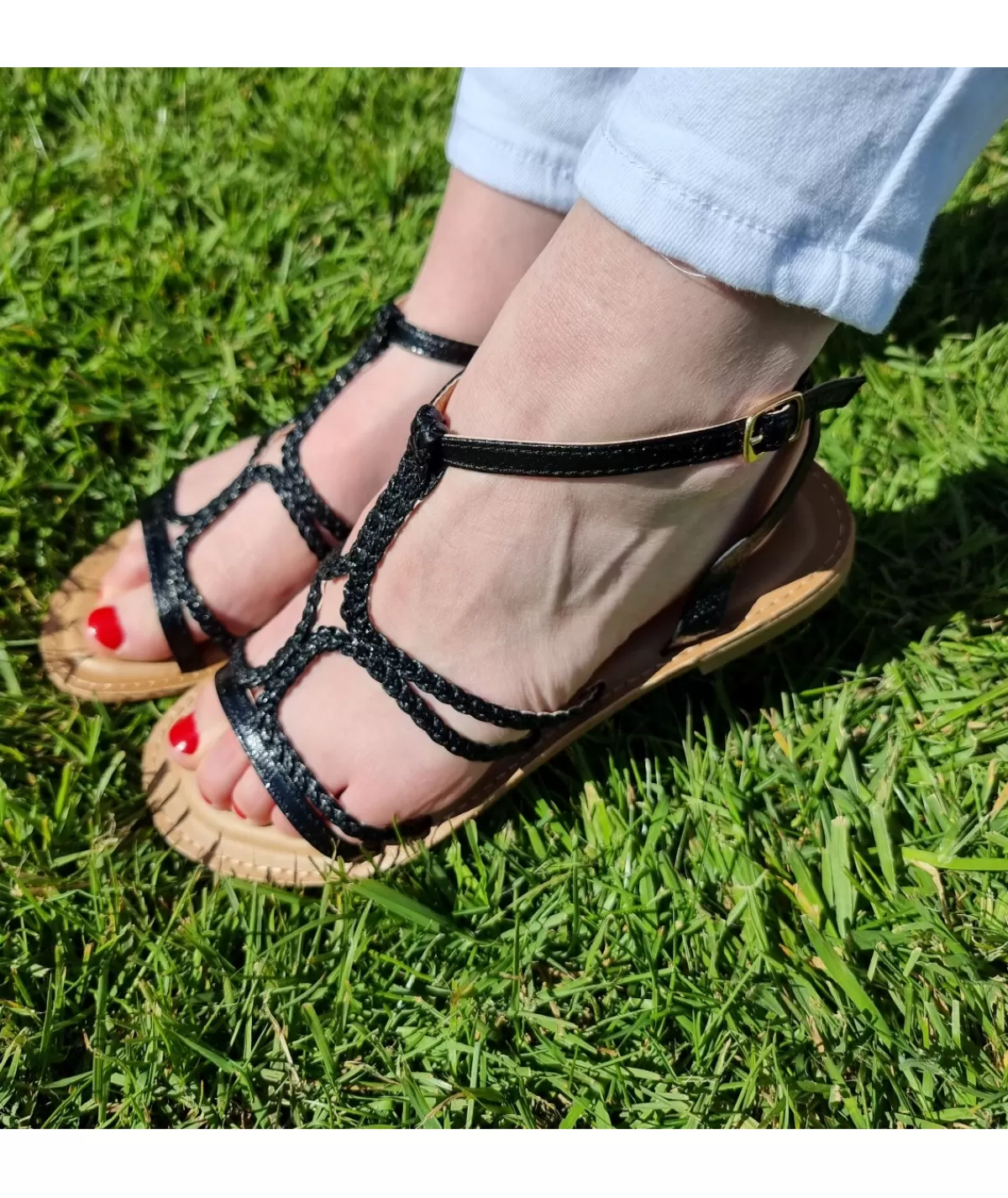 La boutique de Lilie Sandales & Espadrilles>SANDALES PETRA Noir