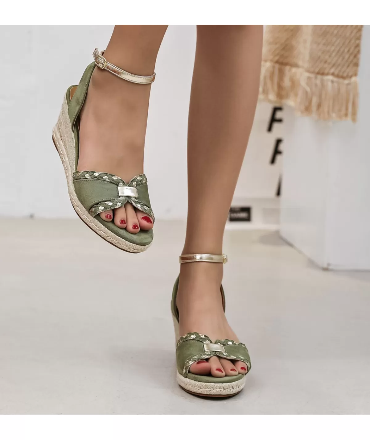 La boutique de Lilie Sandales & Espadrilles>SANDALES VICTORIA Vert