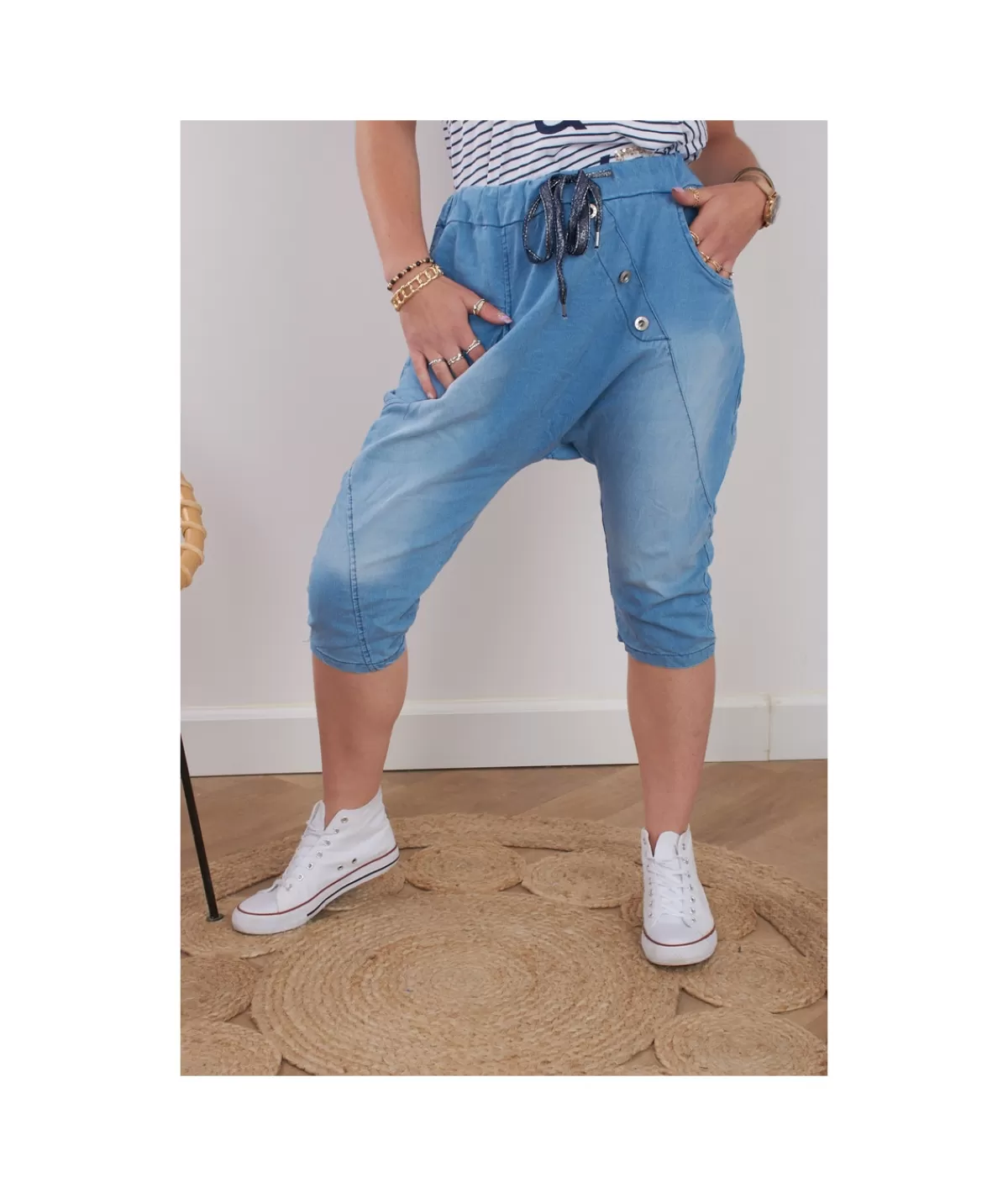La boutique de Lilie Jupes / Shorts>SHORT BELANY Bleuciel