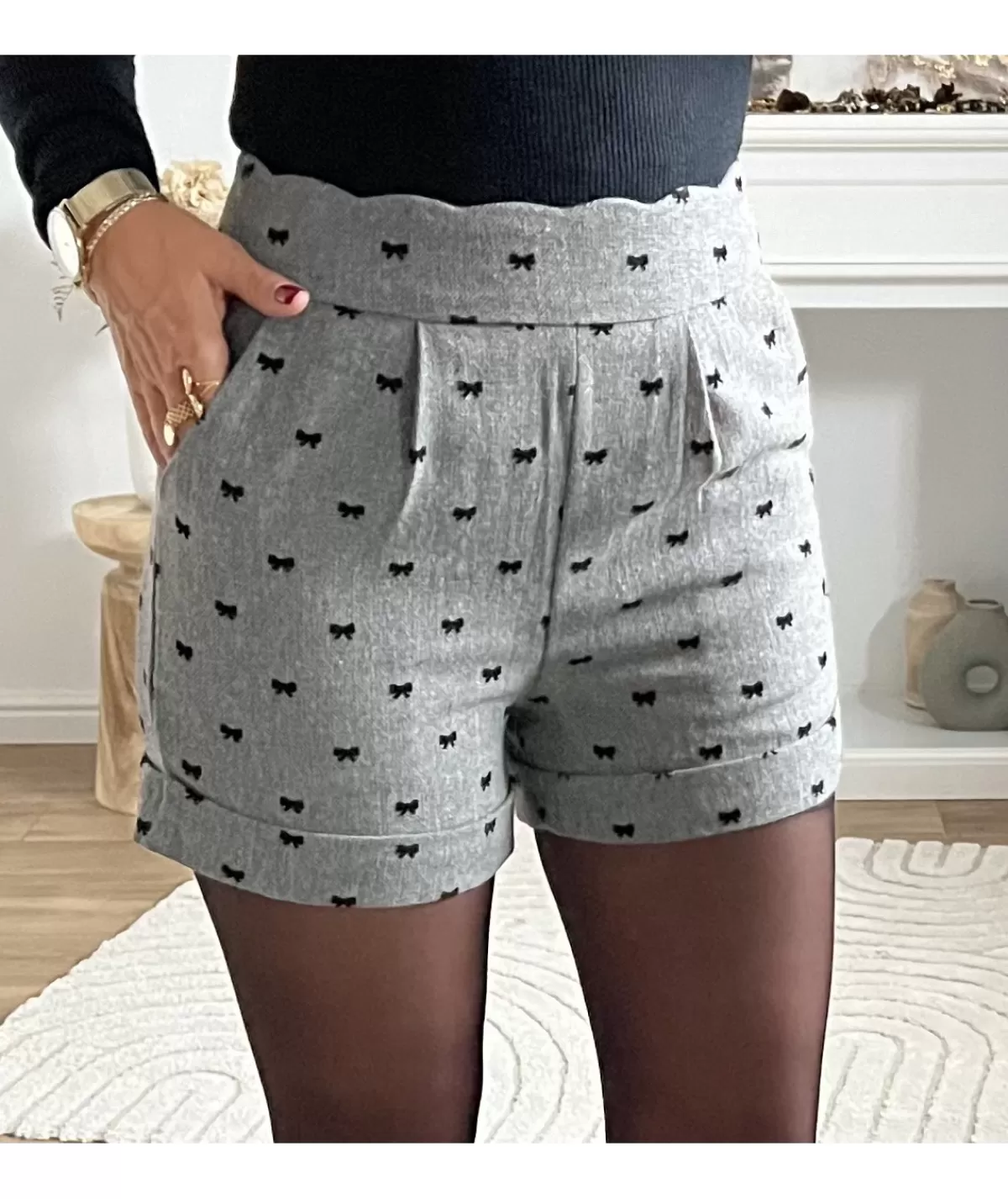 La boutique de Lilie Jupes / Shorts>SHORT KAMELVINA Gris