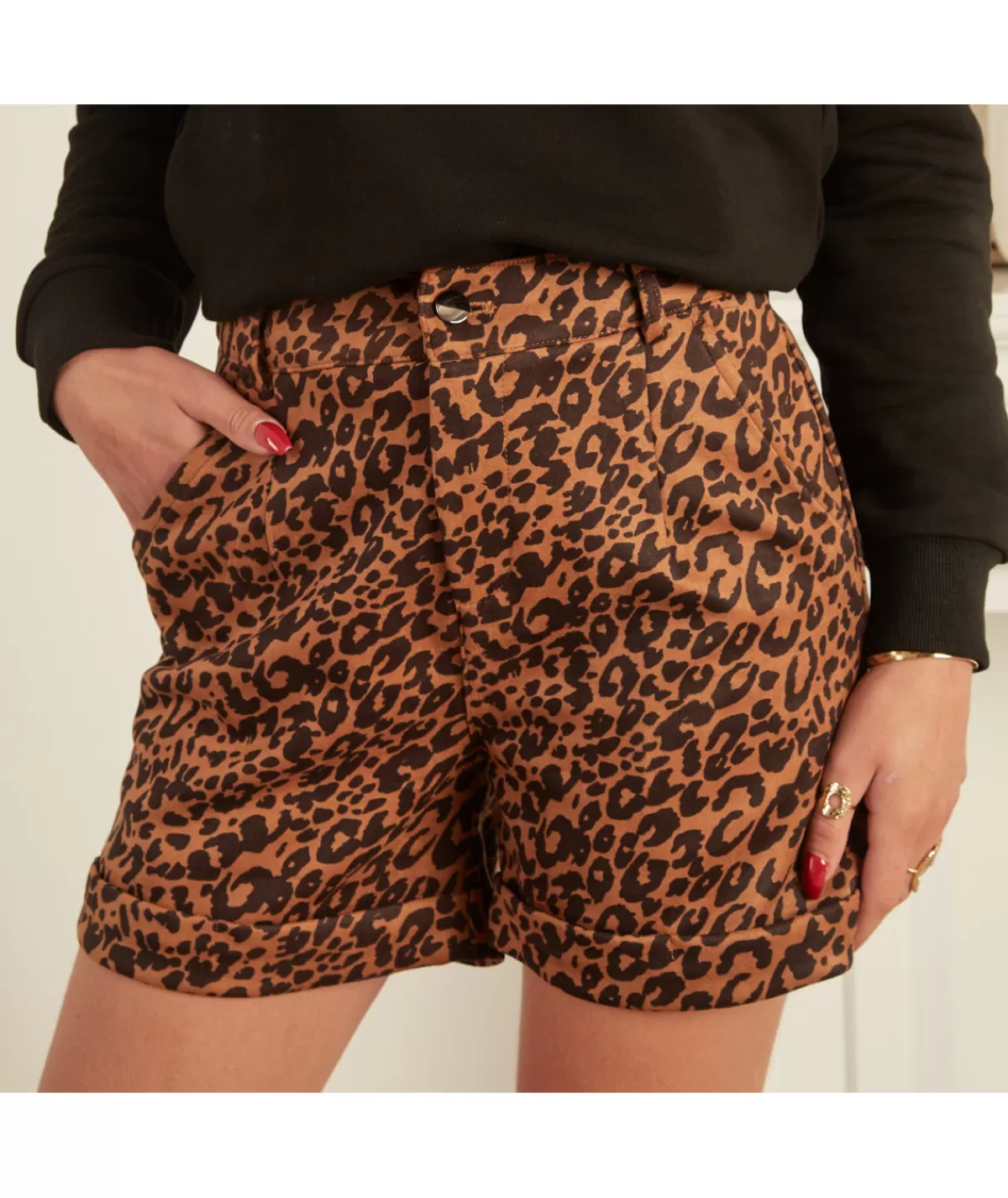 La boutique de Lilie Jupes / Shorts>SHORT LAURE Noir