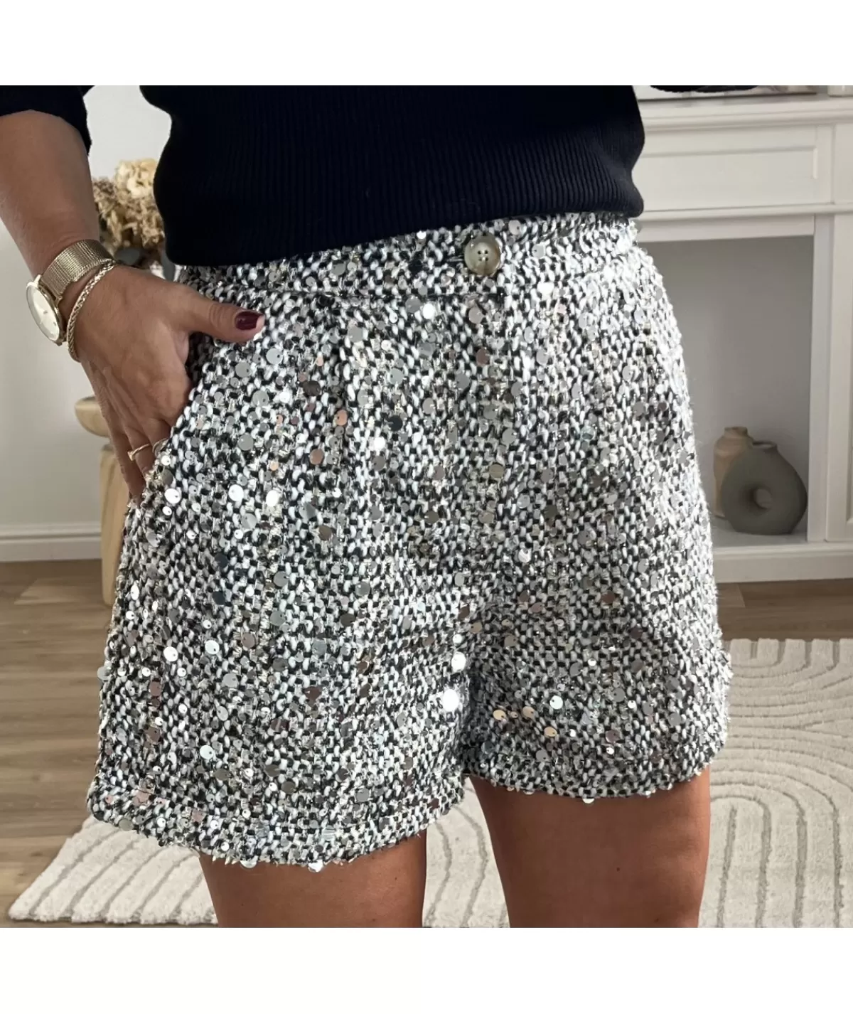 La boutique de Lilie Jupes / Shorts>SHORT LAURINE Noir