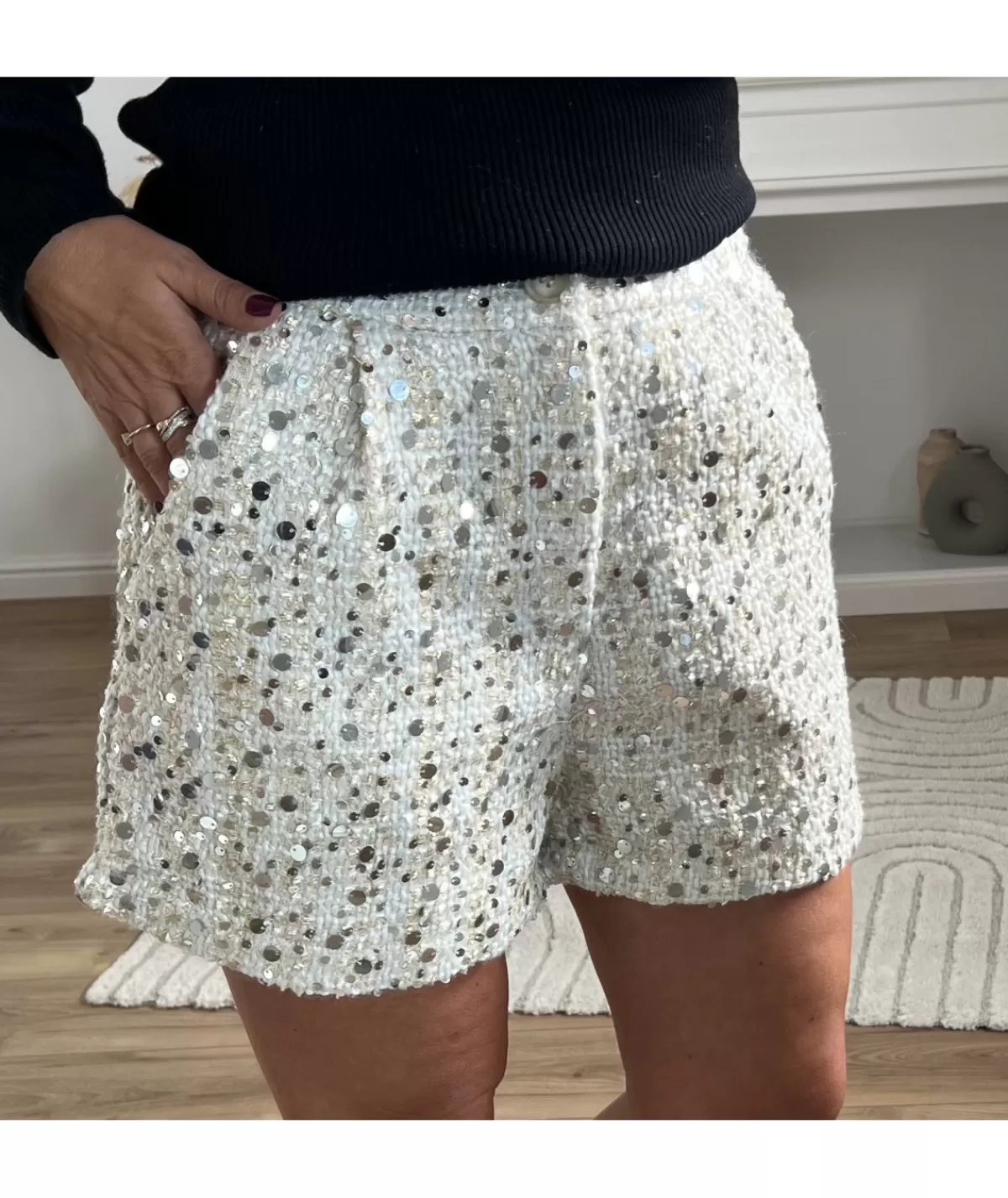 La boutique de Lilie Jupes / Shorts>SHORT LAURINE Blanc