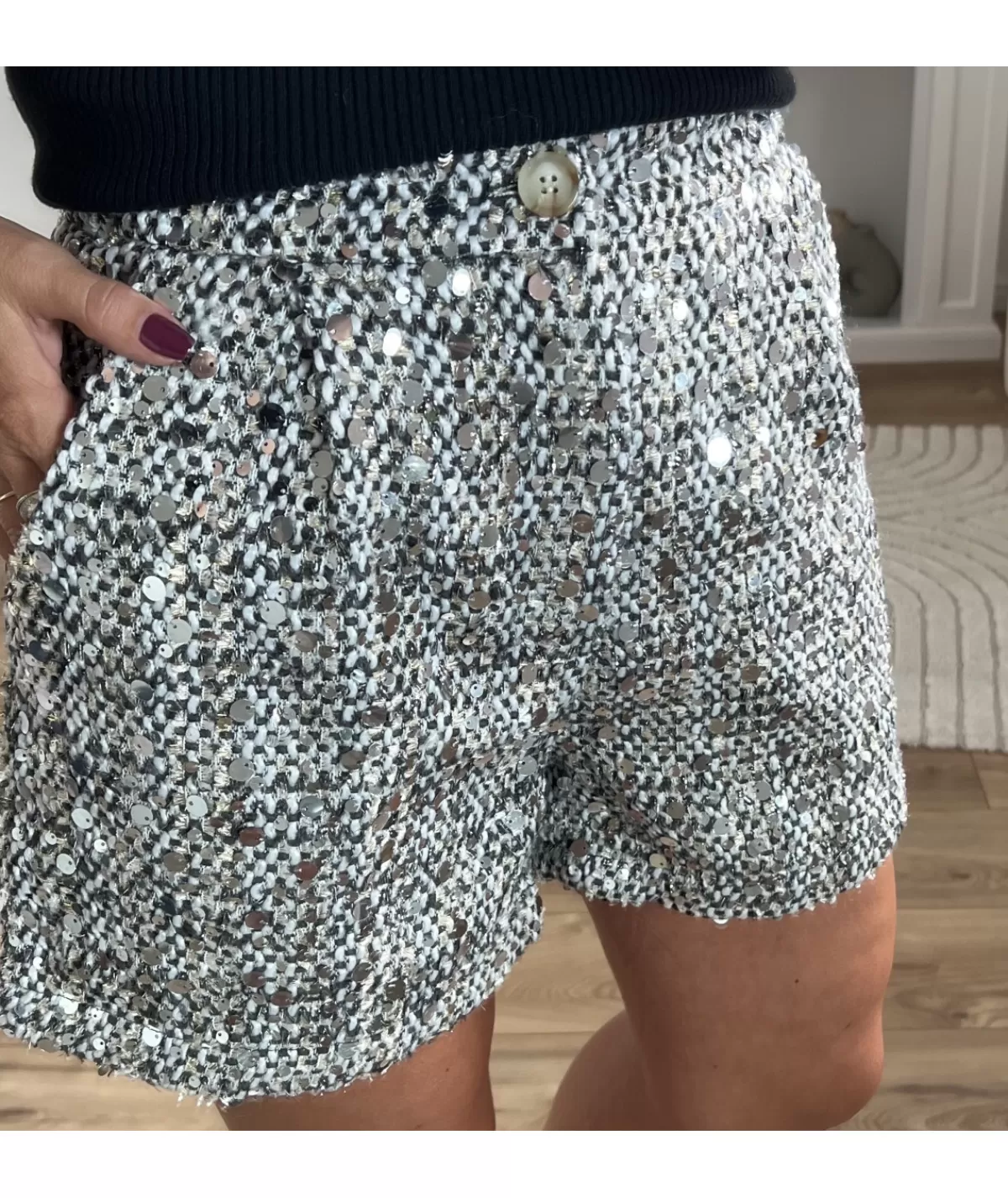 La boutique de Lilie Jupes / Shorts>SHORT LAURINE Noir