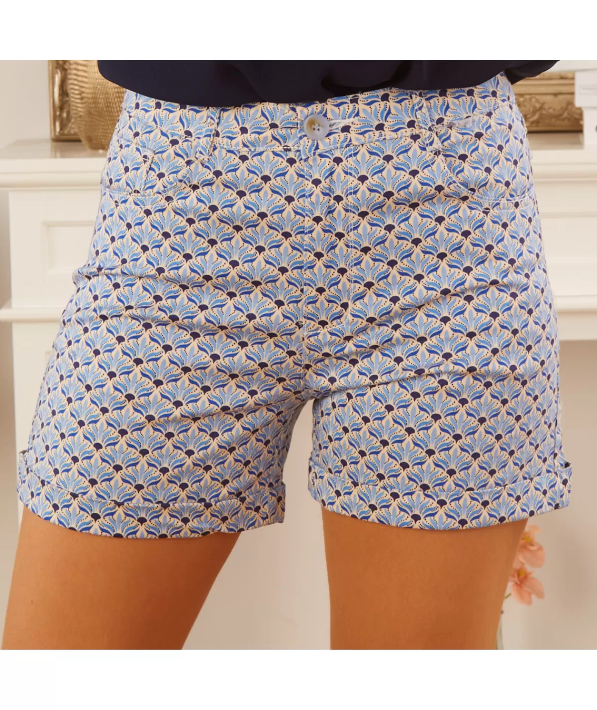 La boutique de Lilie Jupes / Shorts>SHORT NORA Bleu