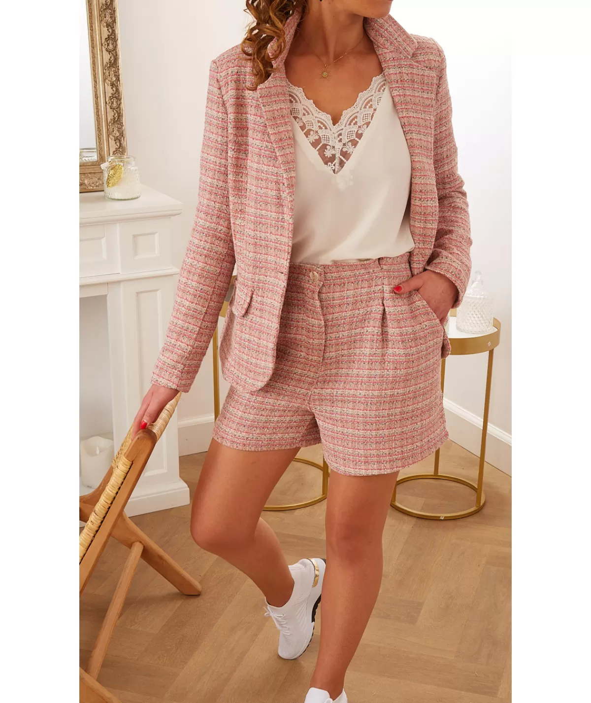 La boutique de Lilie Jupes / Shorts>SHORT SIDONIE - Rose Rouge