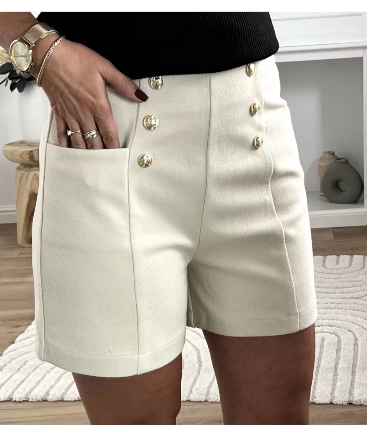 La boutique de Lilie Jupes / Shorts>SHORT SYLVAIN Beige