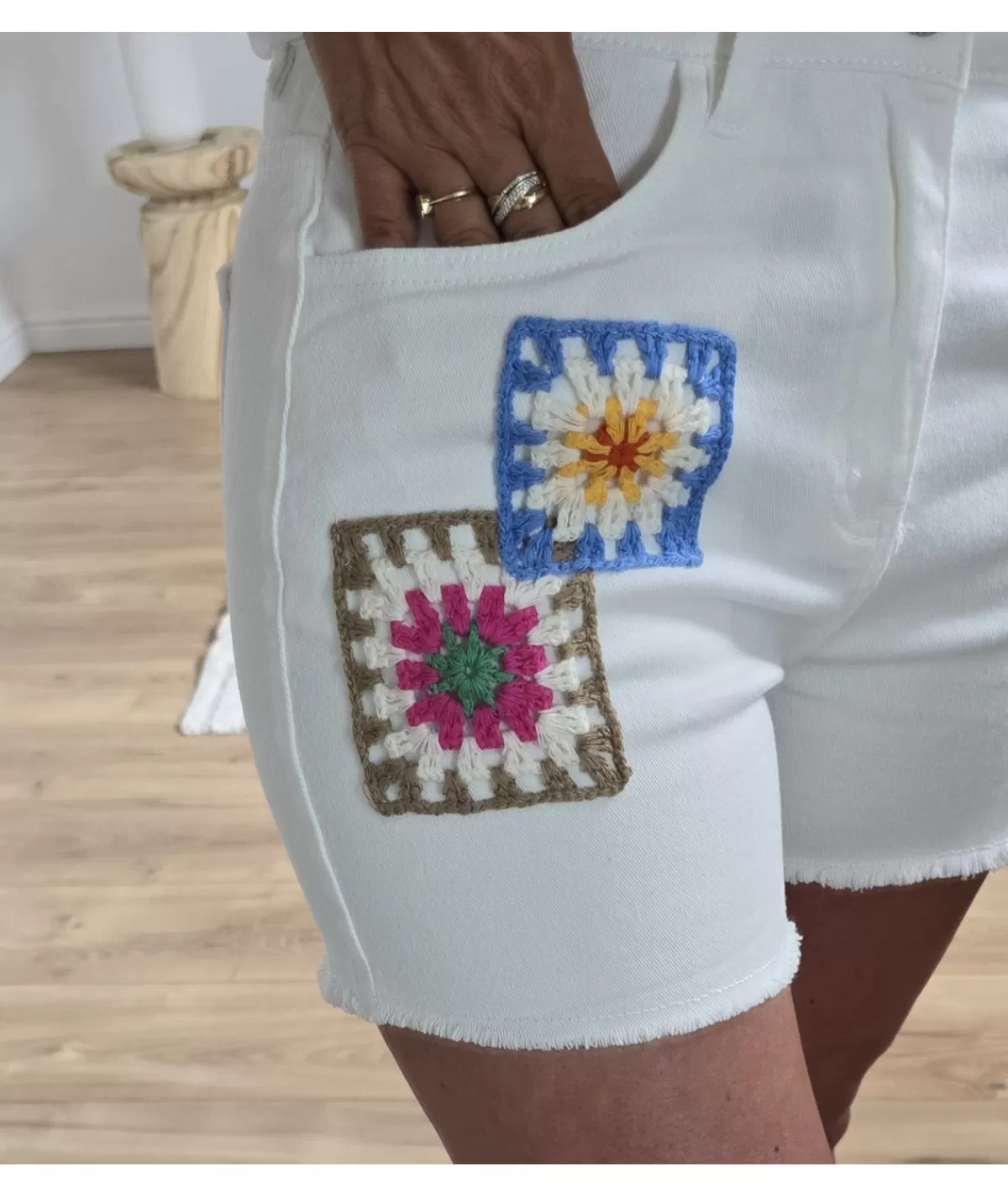 La boutique de Lilie Jupes / Shorts>SHORT ZORA Blanc