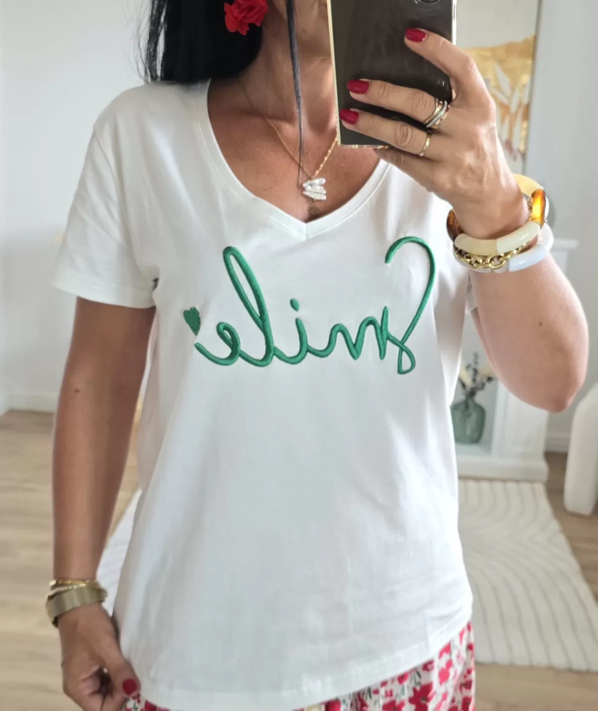 La boutique de Lilie T-shirts>TEE SHIRT JULIETTE Vert