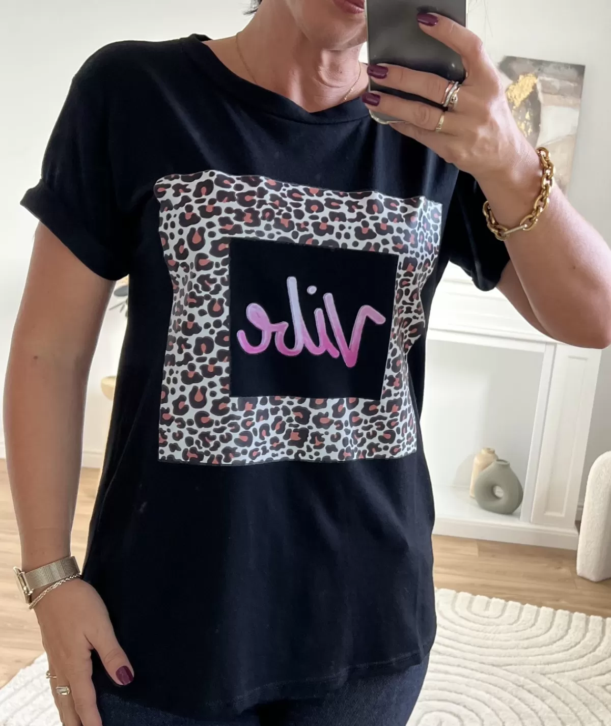 La boutique de Lilie T-shirts>TEE SHIRT JUSTIN Noir