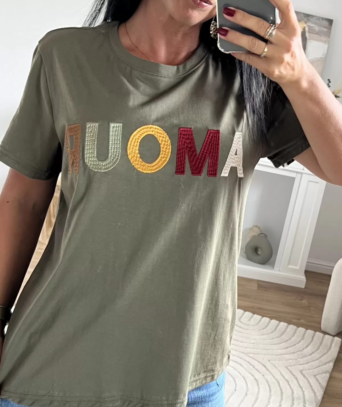 La boutique de Lilie T-shirts>TEE-SHIRT FELICE Kaki