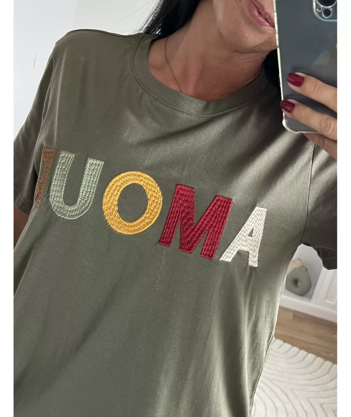 La boutique de Lilie T-shirts>TEE-SHIRT FELICE Kaki