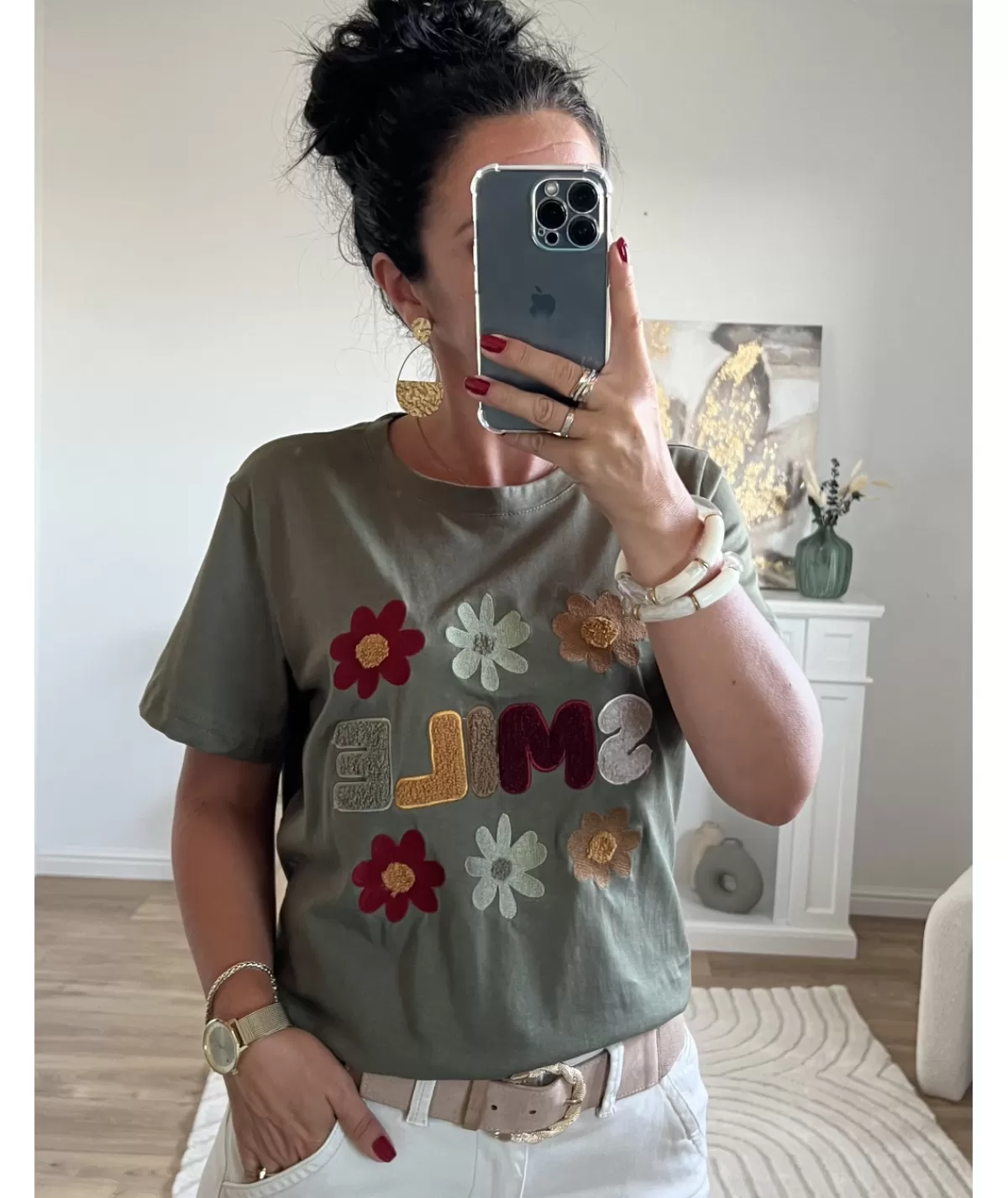 La boutique de Lilie T-shirts>TEE-SHIRT JULES Kaki