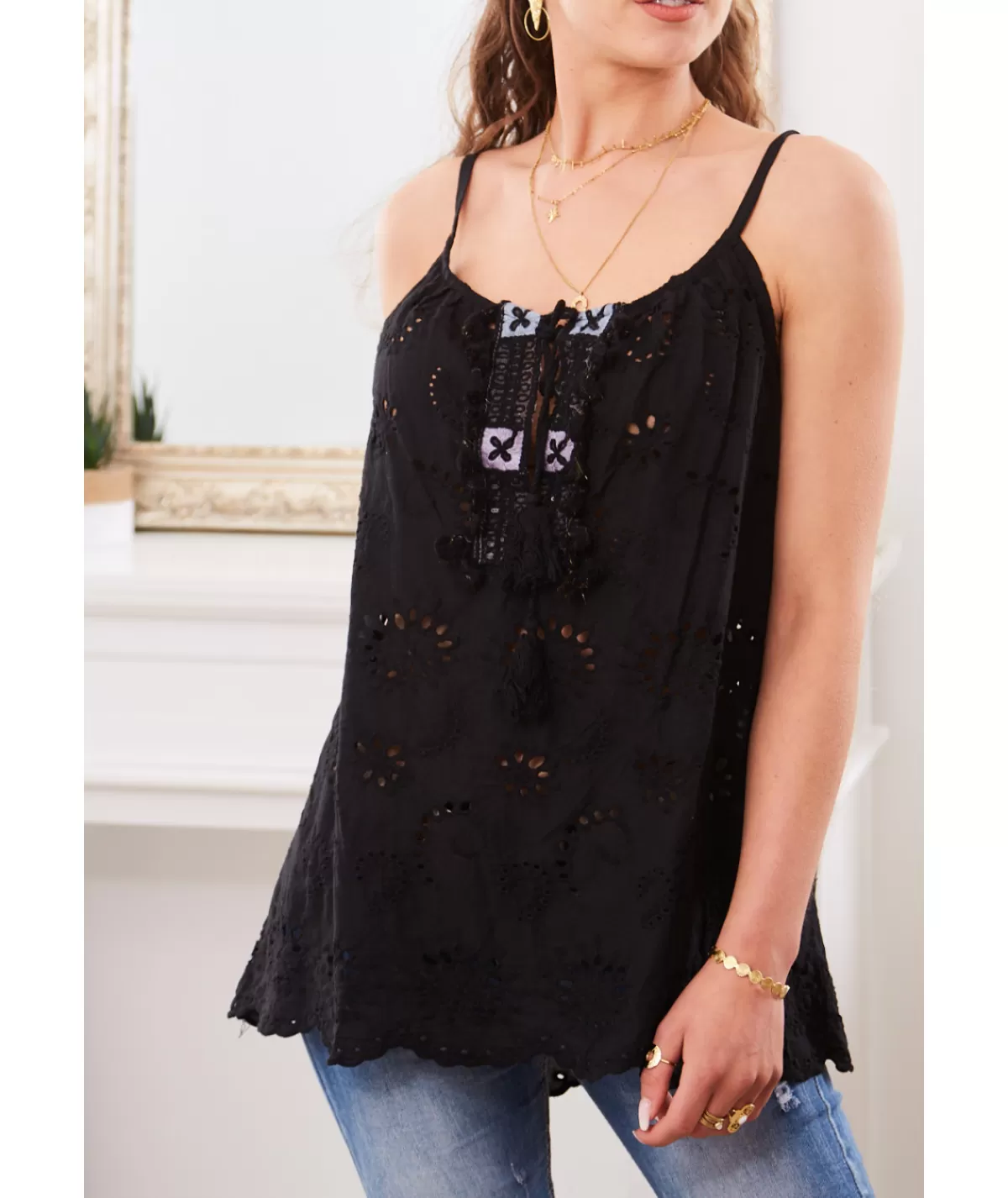 La boutique de Lilie Tops / Blouses>TOP AMELIANA Noir
