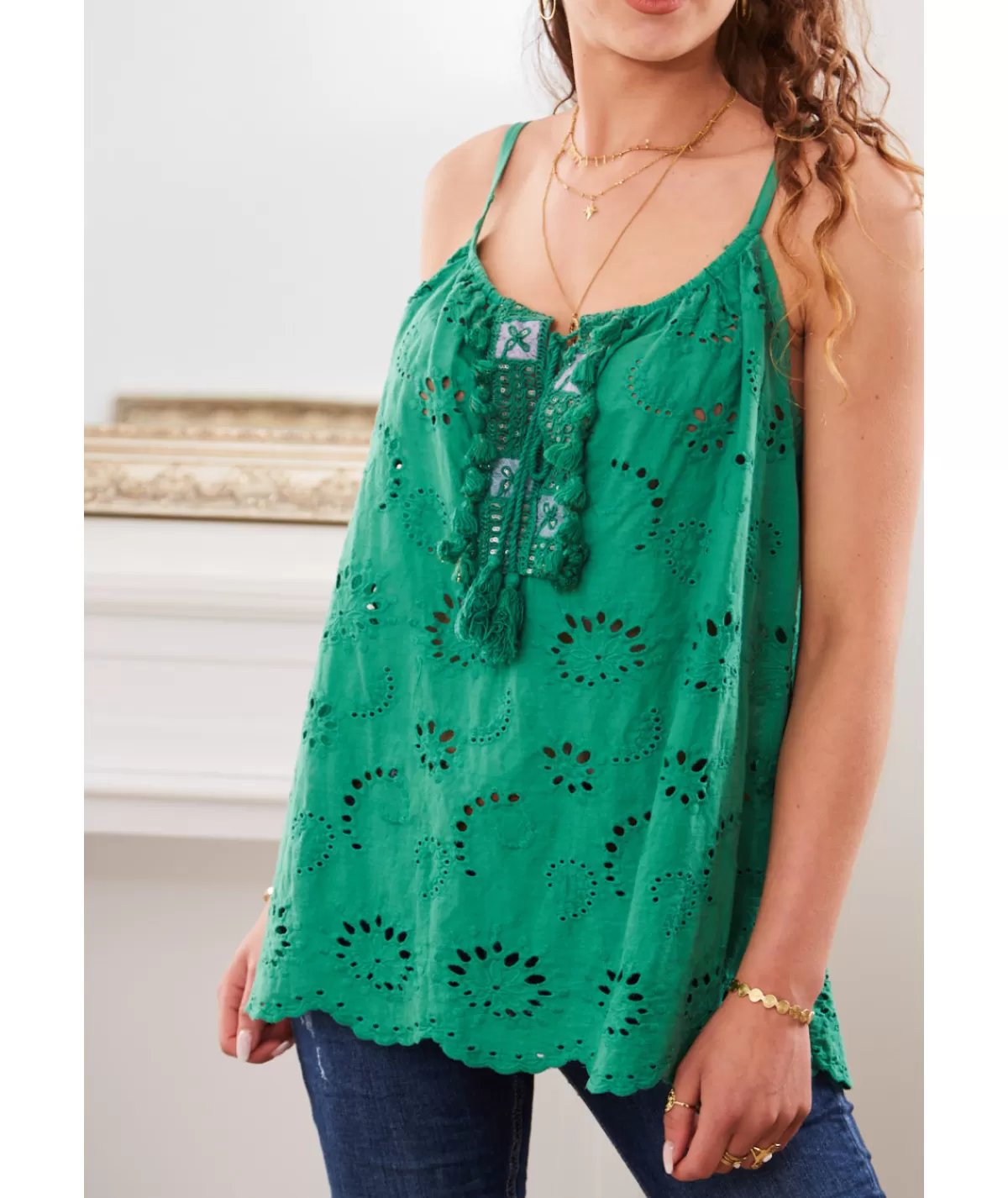 La boutique de Lilie Tops / Blouses>TOP AMELIANA Vert