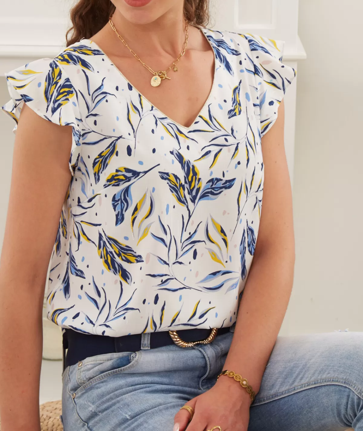 La boutique de Lilie Tops / Blouses>TOP AURELIA Blanc