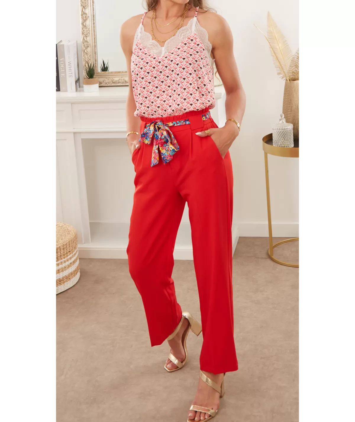 La boutique de Lilie Tops / Blouses>TOP BELLA ROUGE Rose