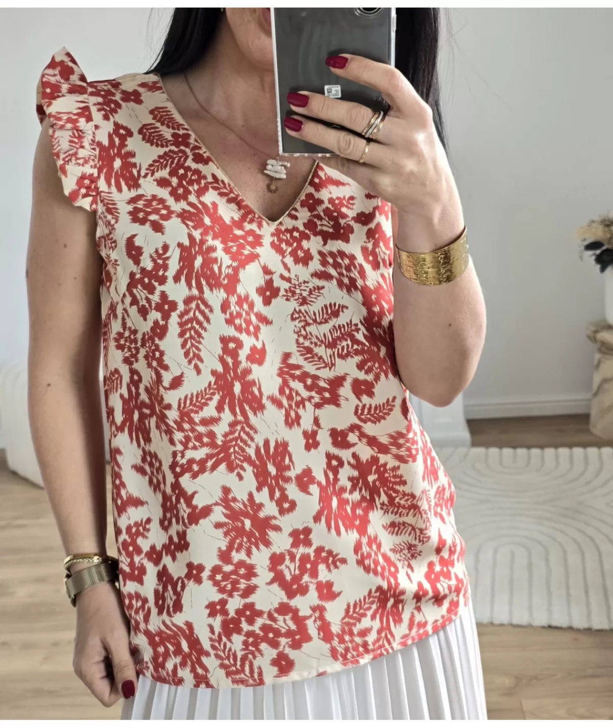 La boutique de Lilie Tops / Blouses>TOP CHLOA Brique