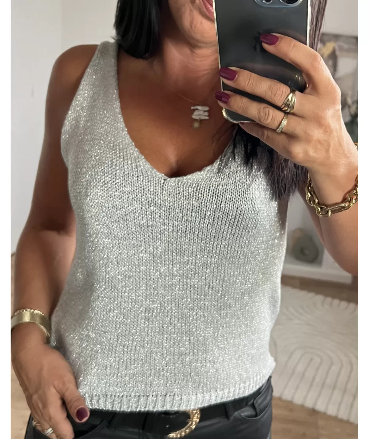 La boutique de Lilie Tops / Blouses>TOP EWENA II Argente