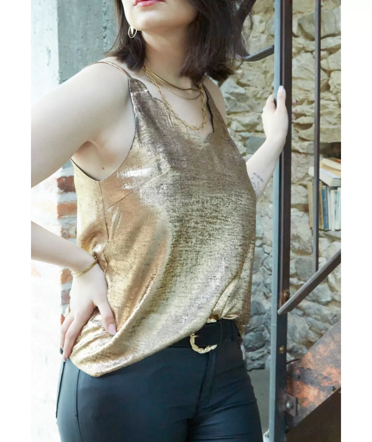 La boutique de Lilie Tops / Blouses>TOP GABILA Bronze