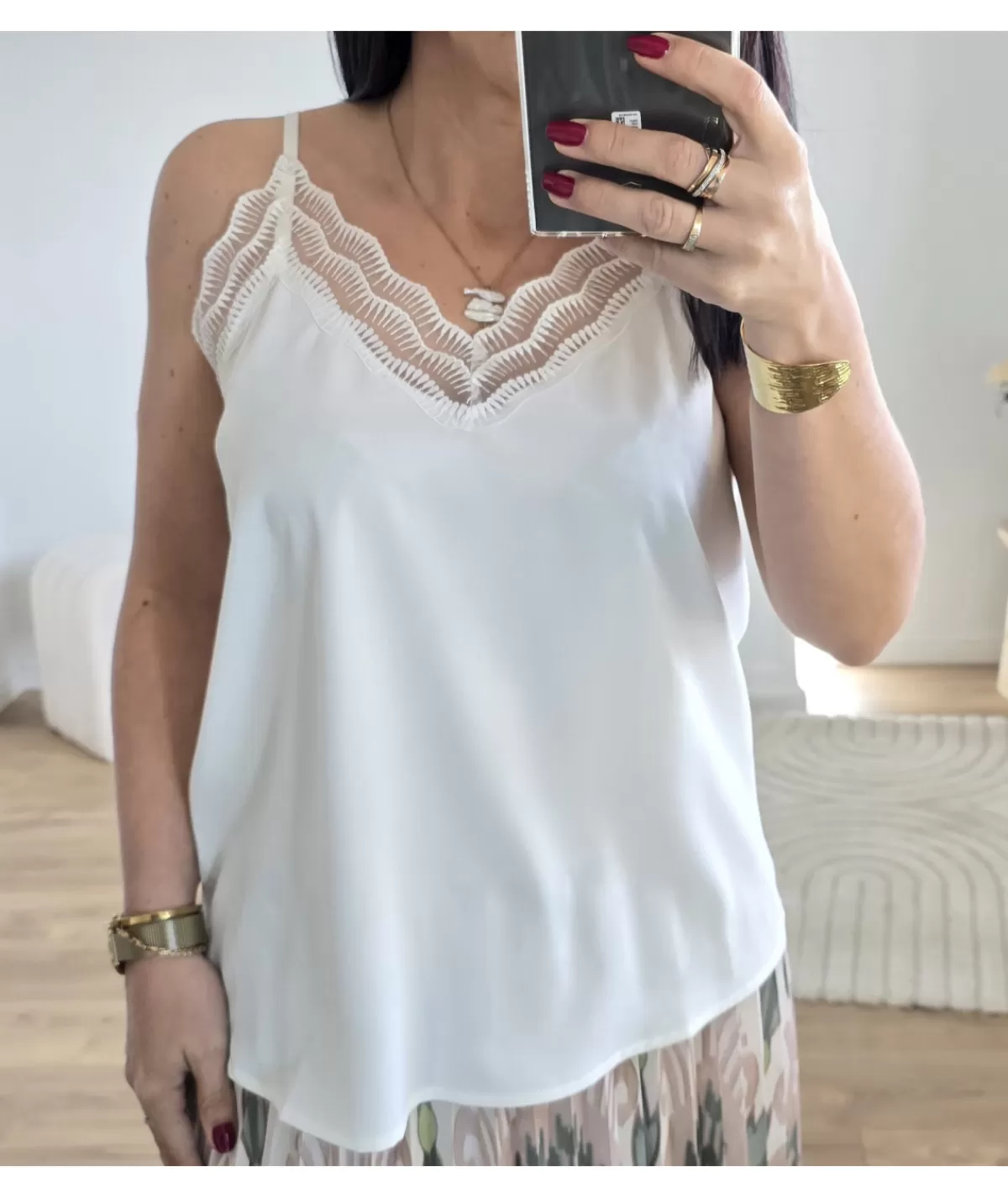 La boutique de Lilie Tops / Blouses>TOP IRENE Blanc