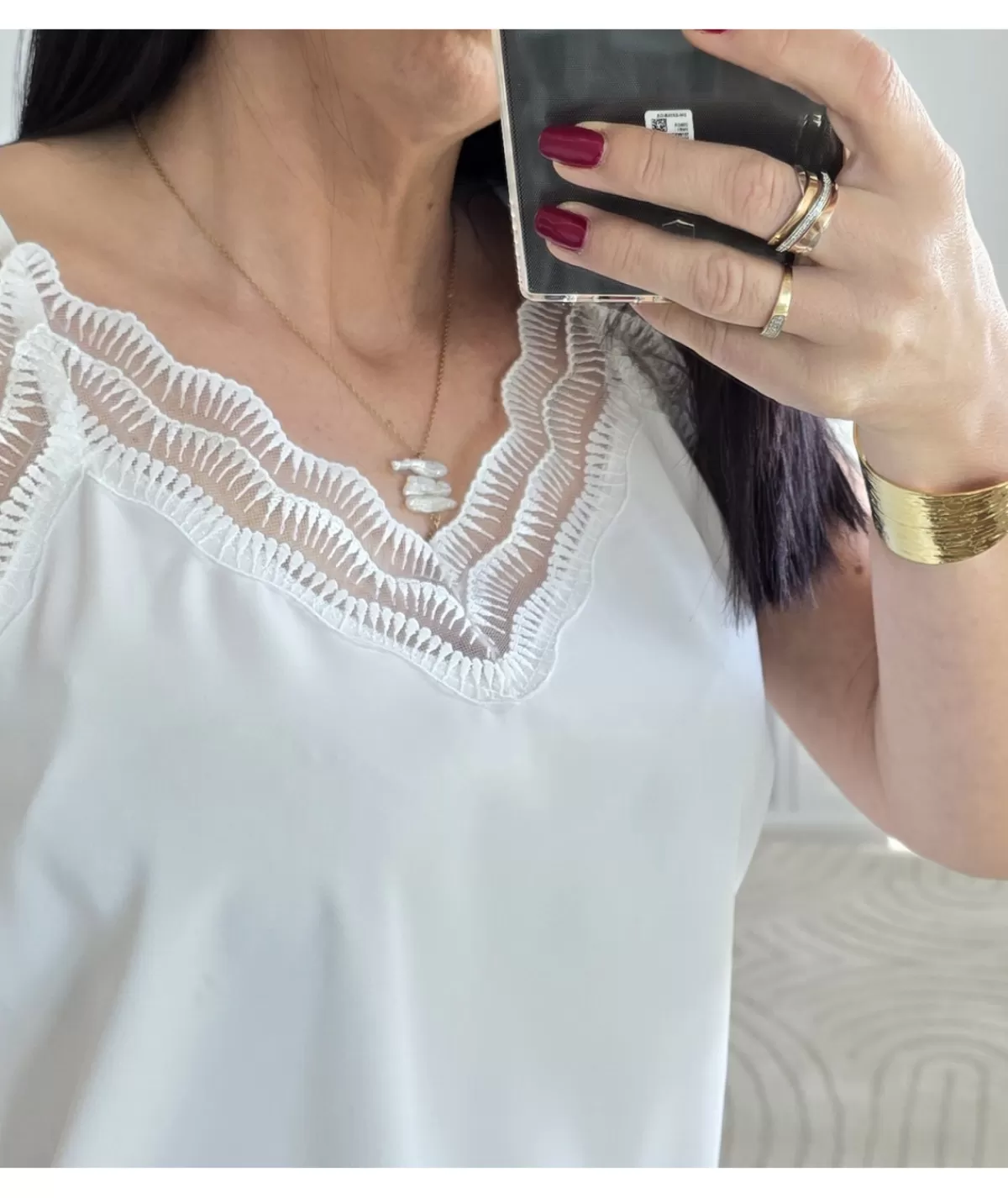 La boutique de Lilie Tops / Blouses>TOP IRENE Blanc