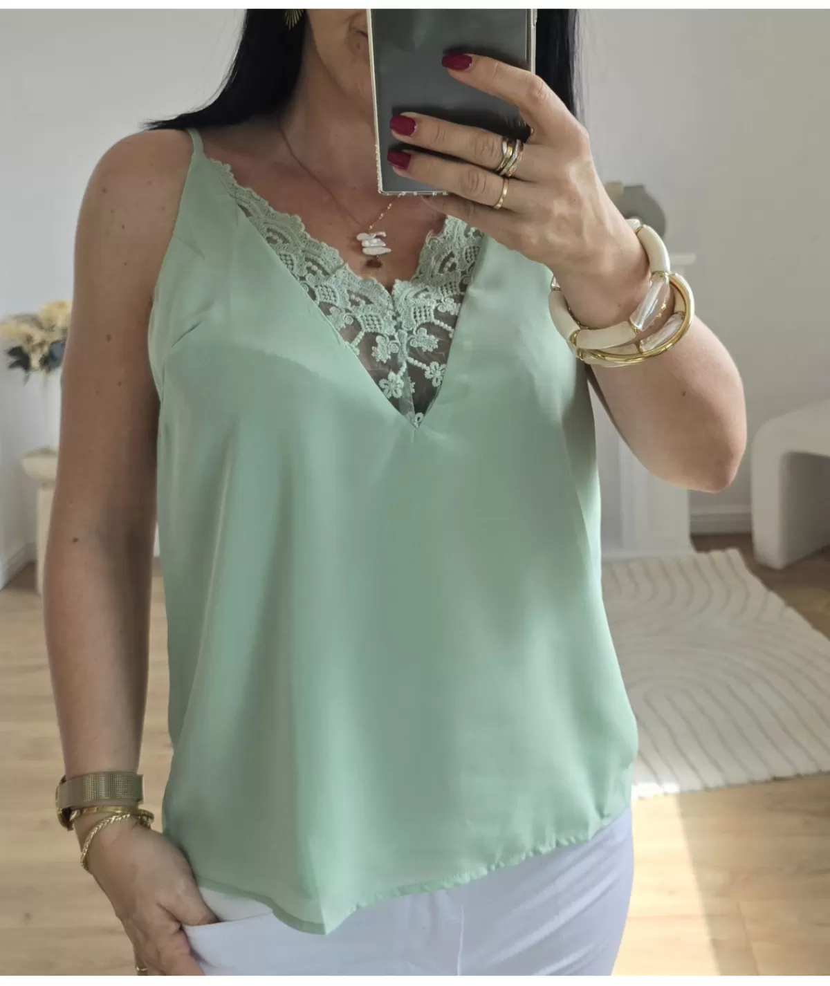 La boutique de Lilie Tops / Blouses>TOP ISABELLE Vertdeau