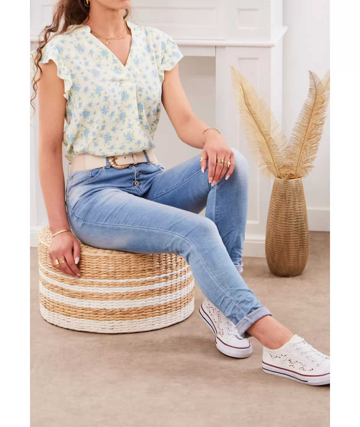 La boutique de Lilie Tops / Blouses>TOP JACYNTHE Bleu