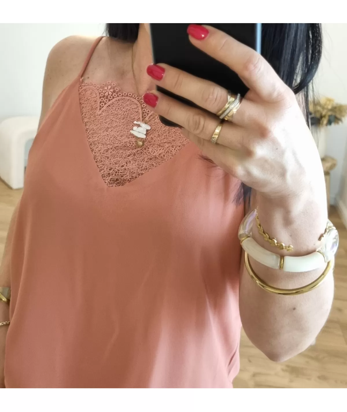 La boutique de Lilie Tops / Blouses>TOP KELLY Vieuxrose