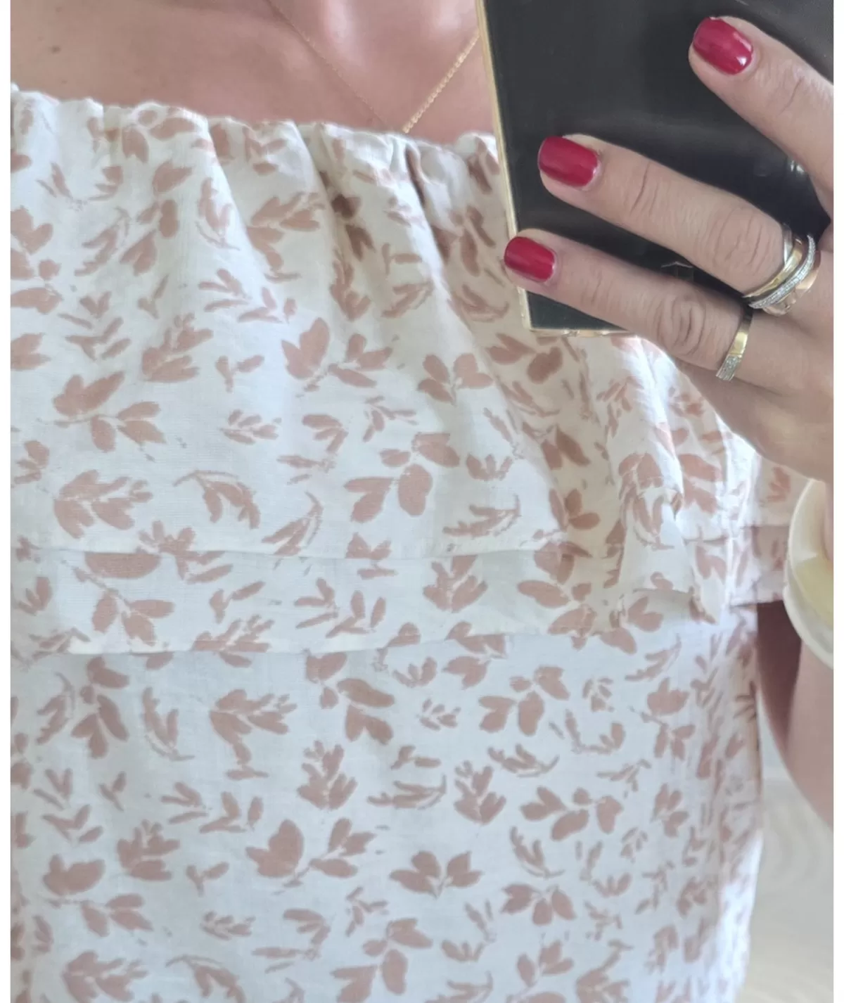 La boutique de Lilie Tops / Blouses>TOP LAMINE Taupe