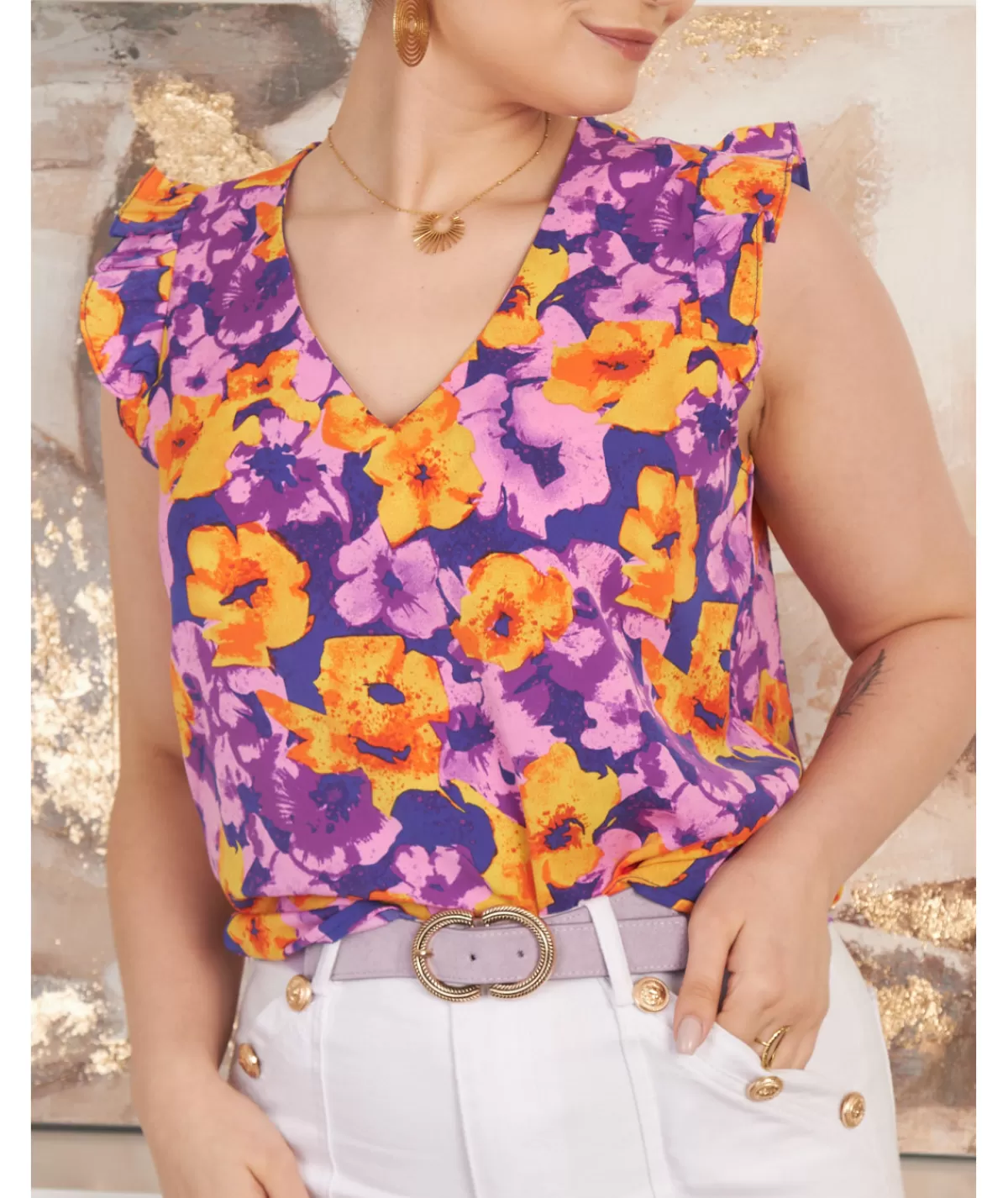 La boutique de Lilie Tops / Blouses>TOP LAURIE Violet