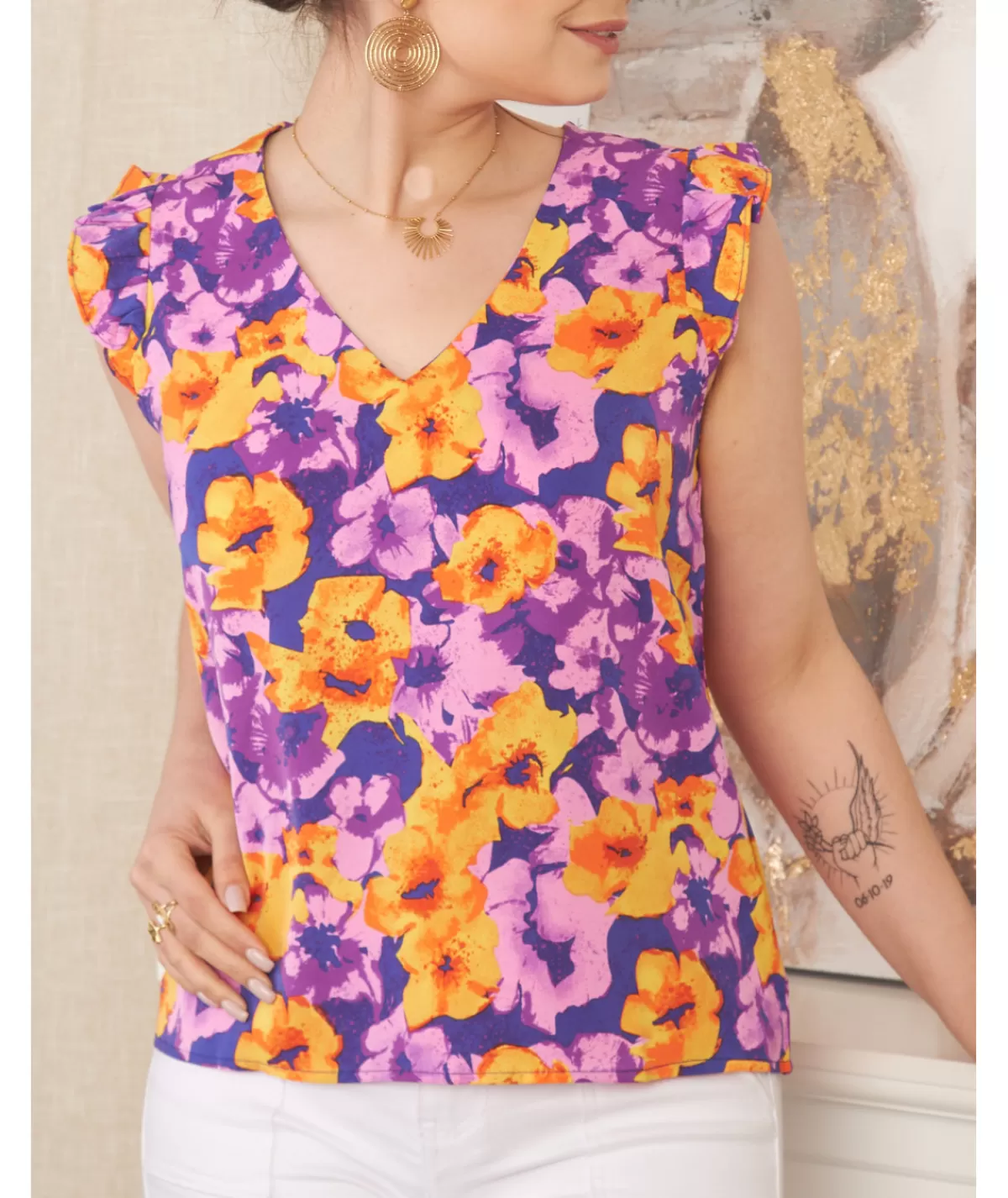 La boutique de Lilie Tops / Blouses>TOP LAURIE Violet