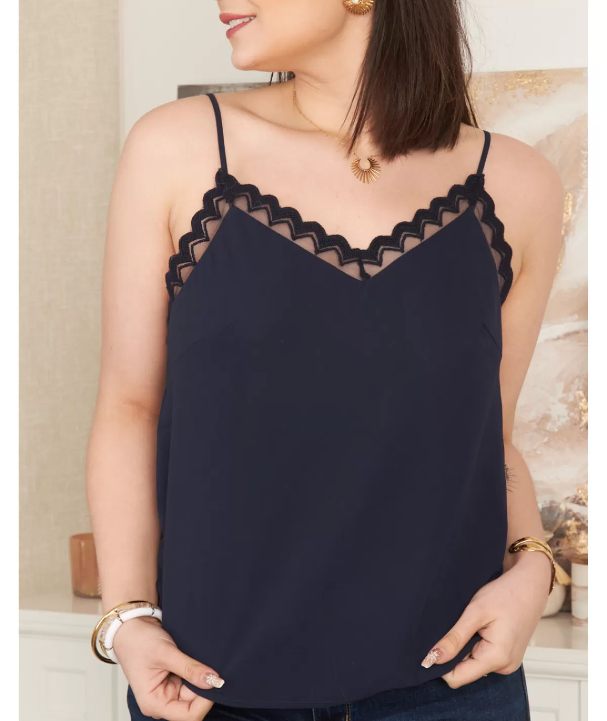 La boutique de Lilie Tops / Blouses>TOP LOLITA Marine