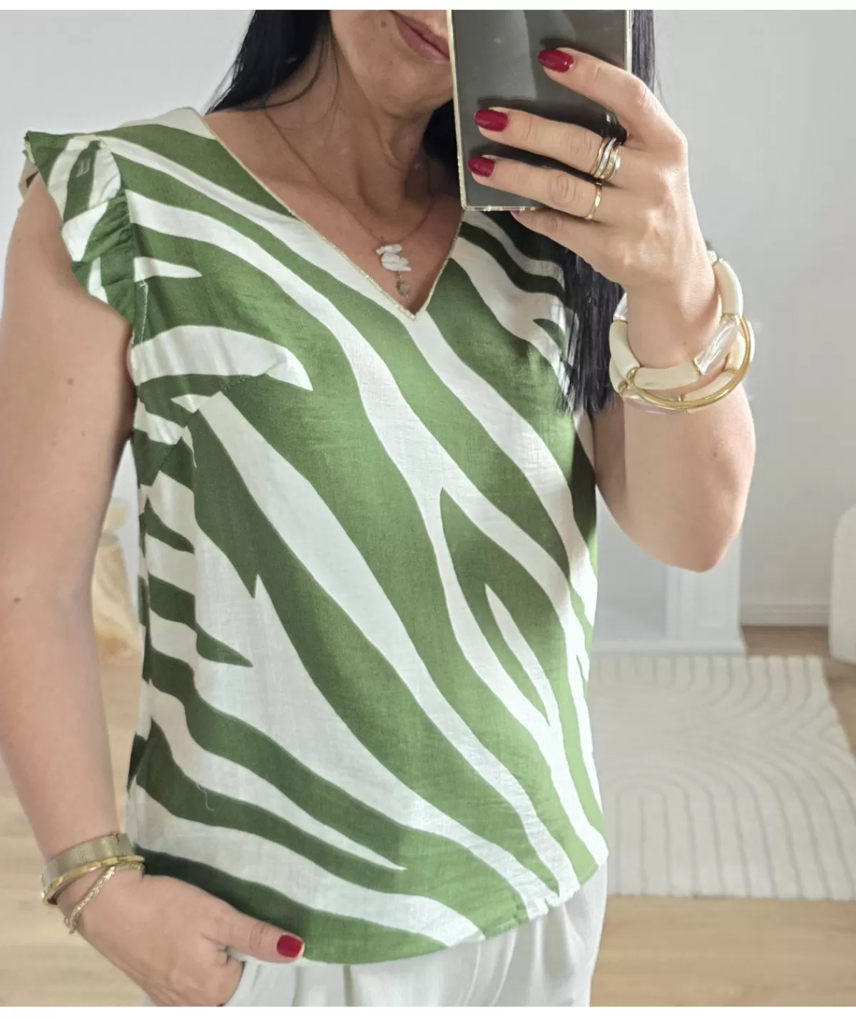 La boutique de Lilie Tops / Blouses>TOP SAMANTHA Vert