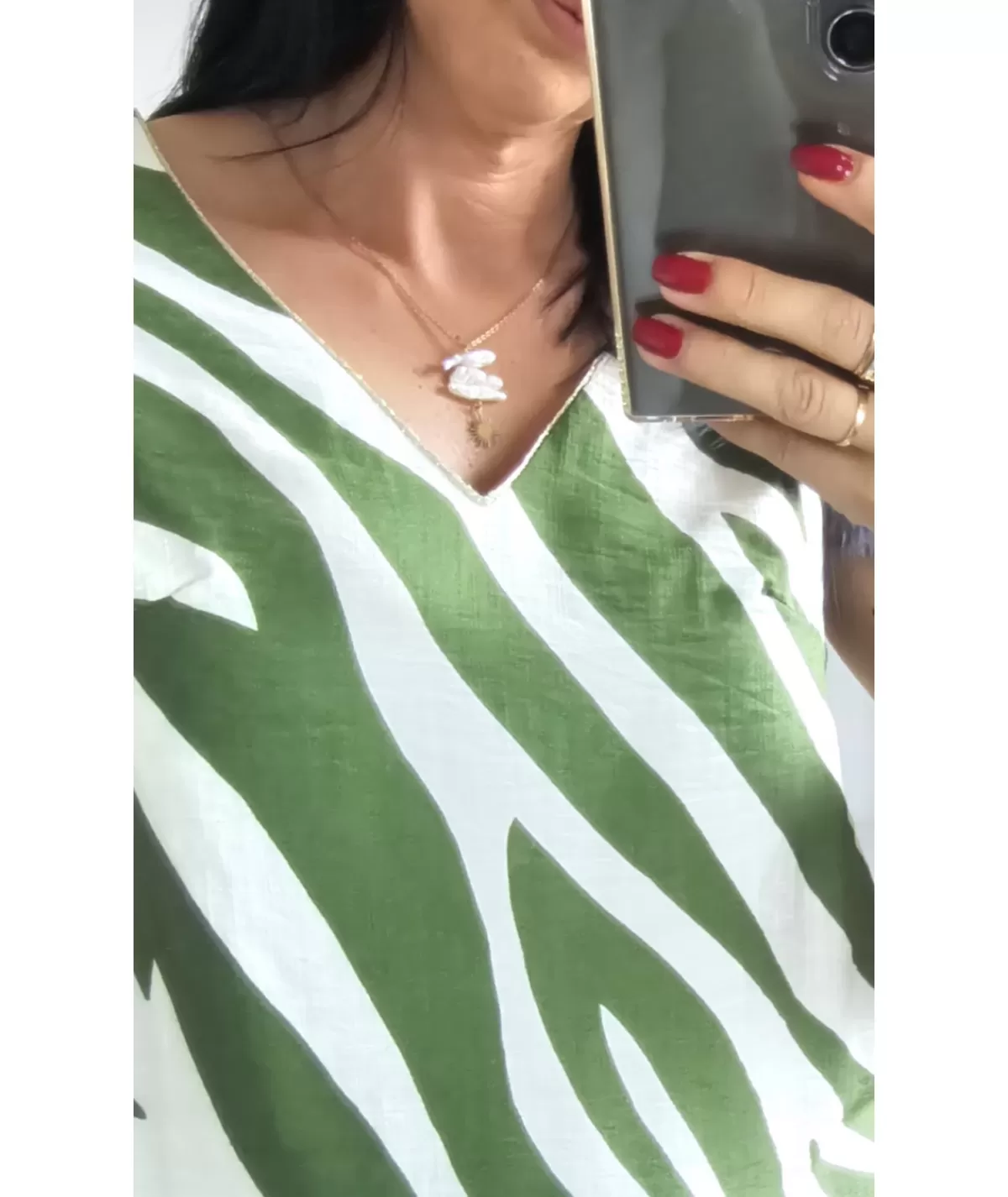 La boutique de Lilie Tops / Blouses>TOP SAMANTHA Vert